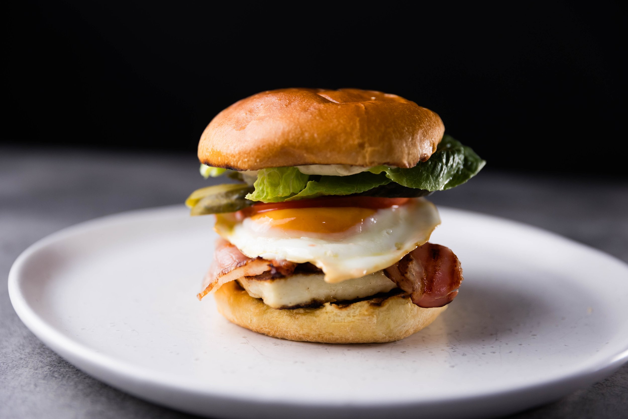 Haloumi Burger with Bacon