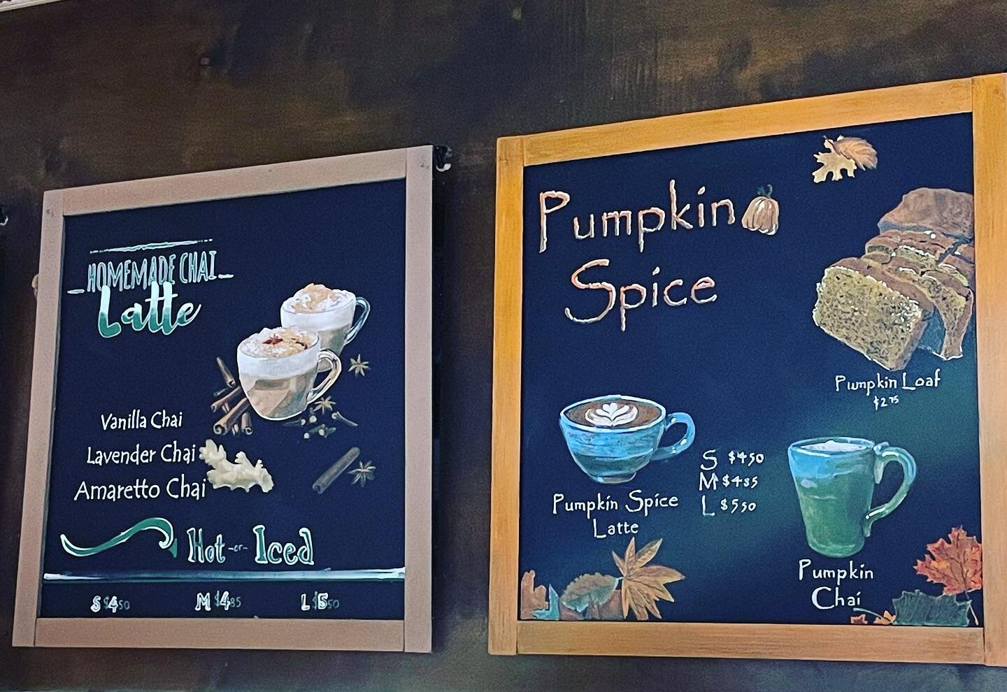 Sri says it&rsquo;s Chai Time, so our Pumpkin Spice menu board has a new neighbor. 

Try our new Vanilla Chai, Lavender Chai, or Amaretto Chai the next time you&rsquo;re in the shop. Iced or hot. You choose.

We&rsquo;re open daily from 6am-6pm. Come