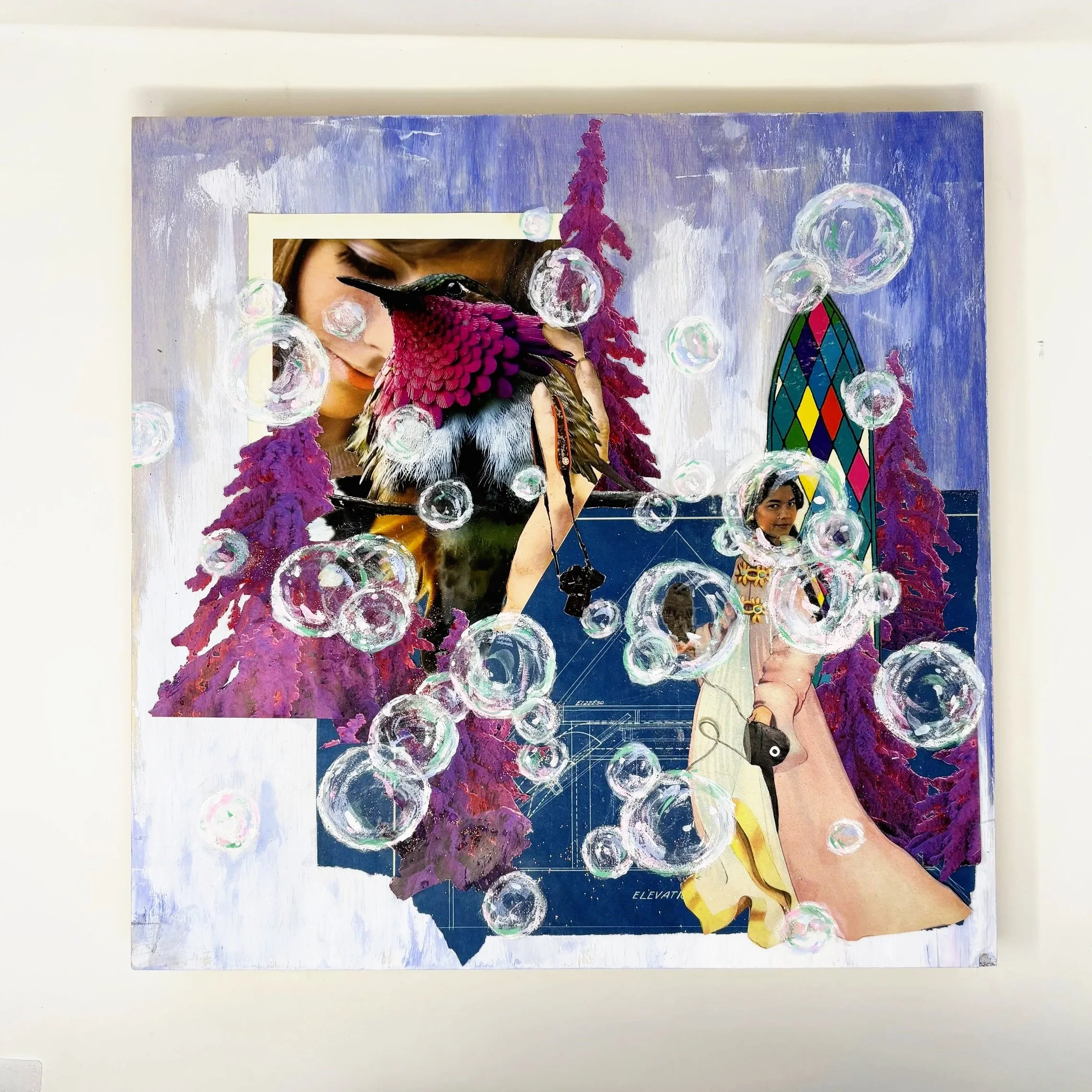 The Strix - Mixed Media - 16 x 16 x 2 - 2025