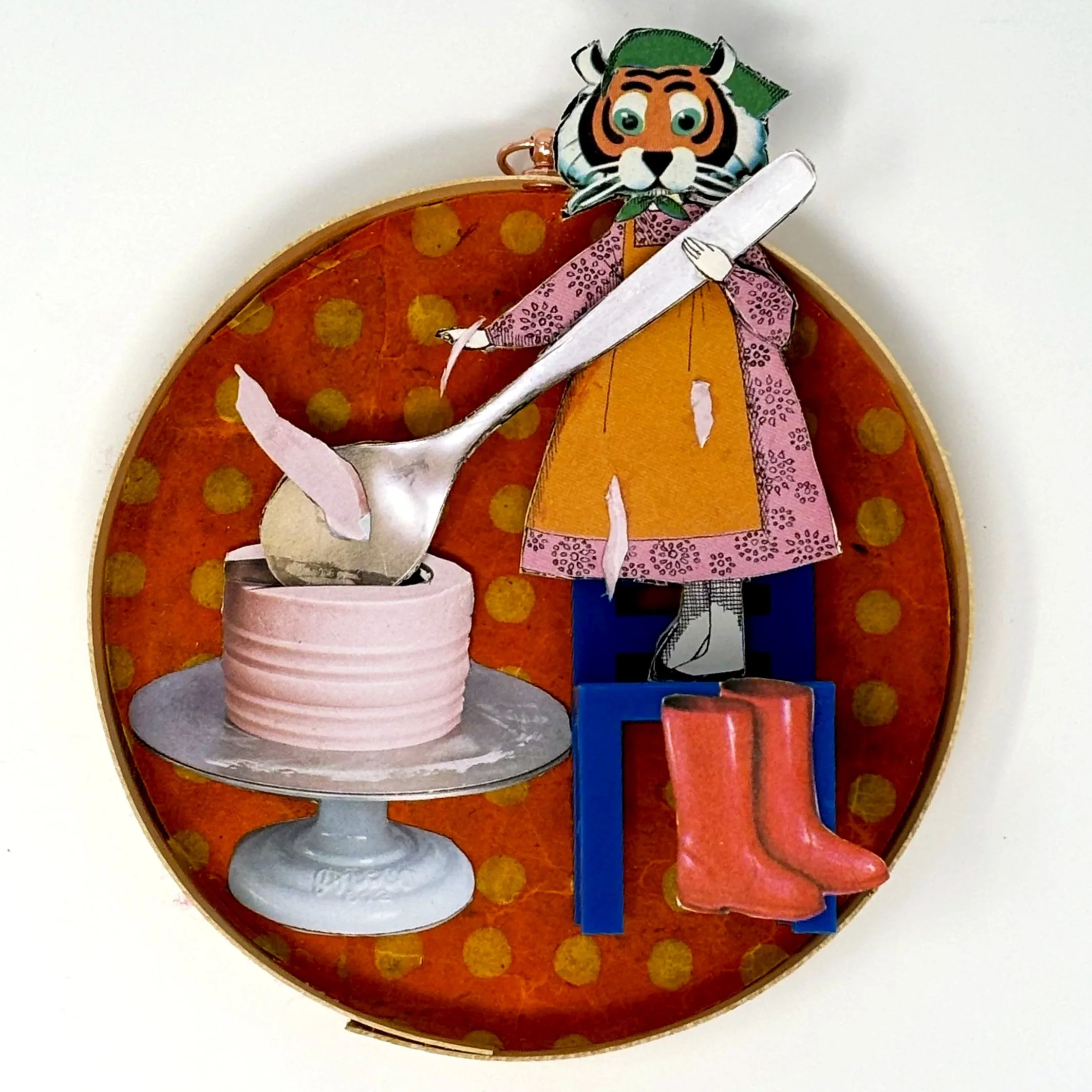 Big Enough for Most Things - Mixed Media - 5" dia x 1" deep - 2025