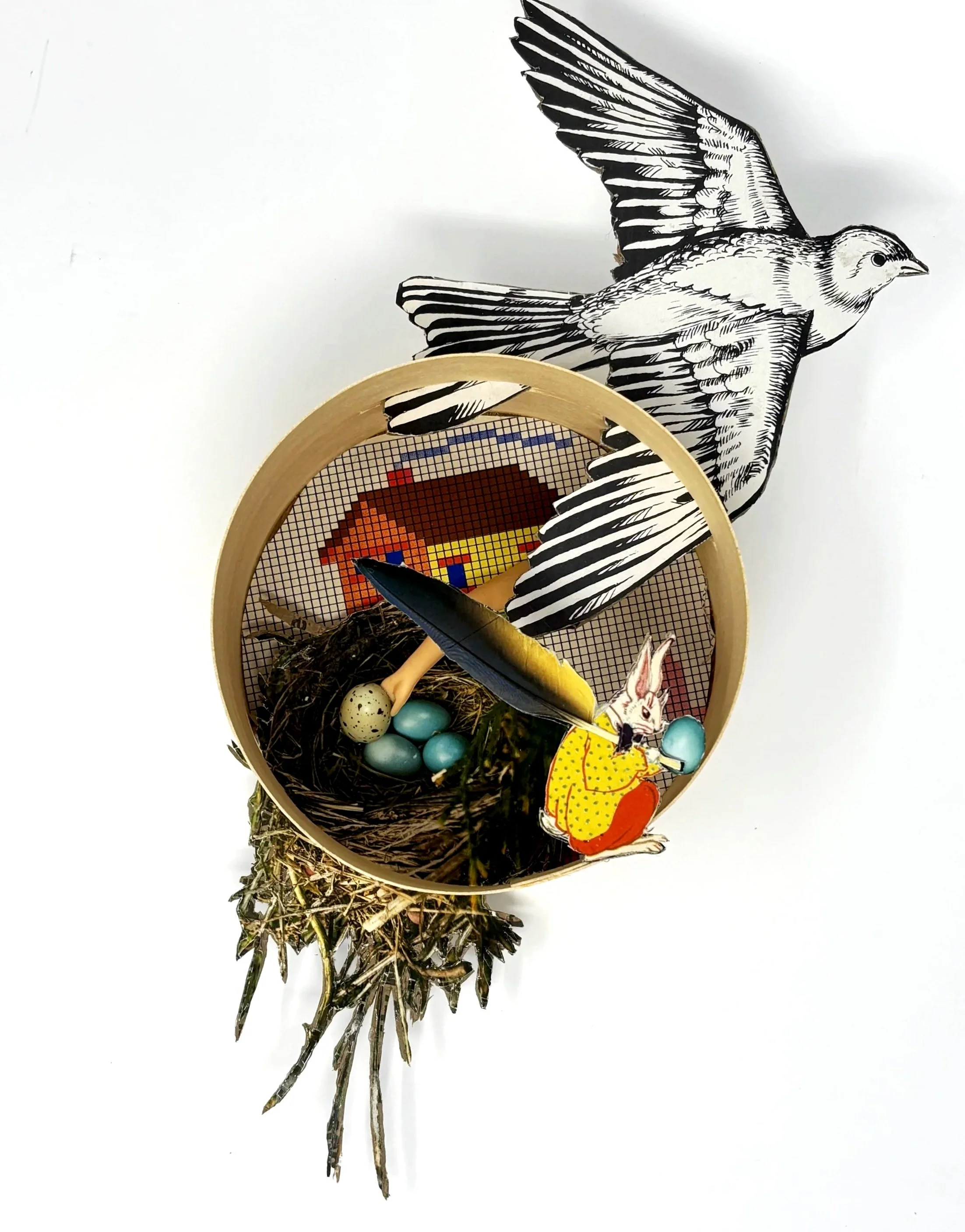 Comings and Goings - Mixed Media - 6" dia x 4" deep - 2025