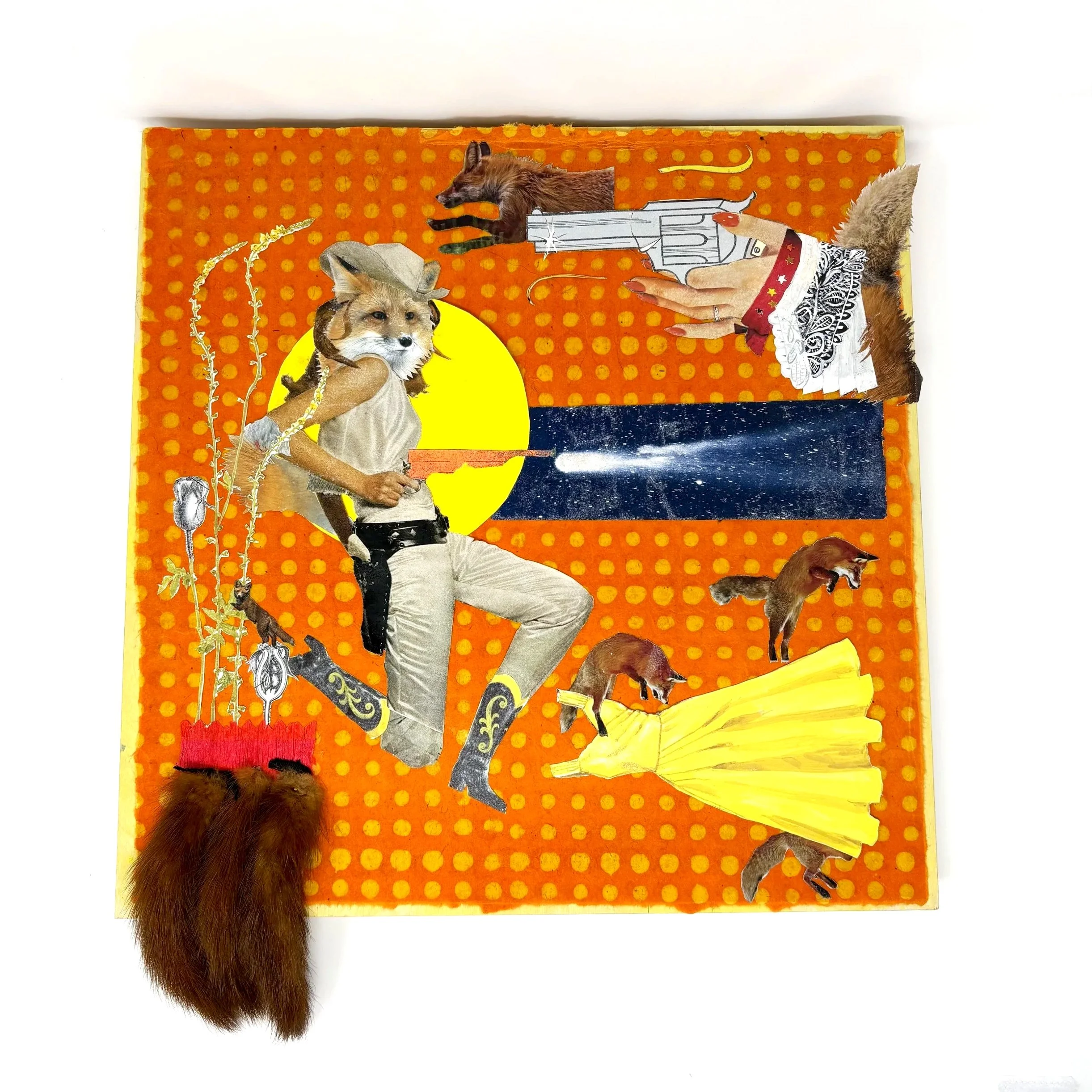 Sharp Shooter - Mixed Media - 16" x 16" x 2" - 2025