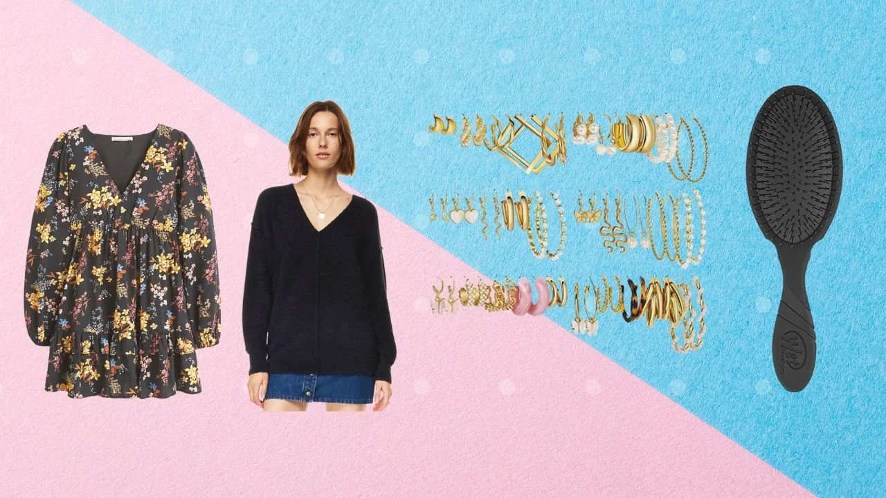 Faves: Winter Dress, Cozy Sweater, Earrings for Days &amp; Change Your Life Brush