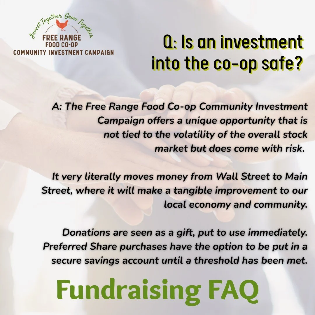 Here's a frequently asked question about our Community Investment Campaign!
There's just 8 DAYS left until the end of our Fall Fundraising Campaign, this is your chance to be more than a future shopper – you're becoming a founding partner in s