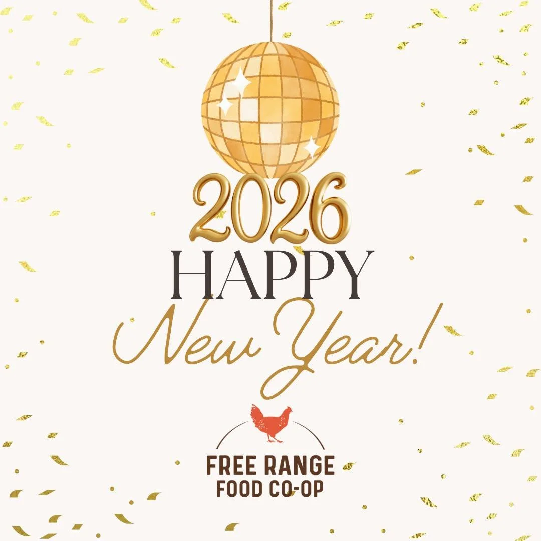 Wishing you a warm and healthy new year, from all of us at Free Range Food Co-op &hearts;🐓

We can't wait to share all the exciting things we have in store for 2026!! 

What's on your bingo card for 2026?
Just a few examples from ours- 
Raise $1.5M 