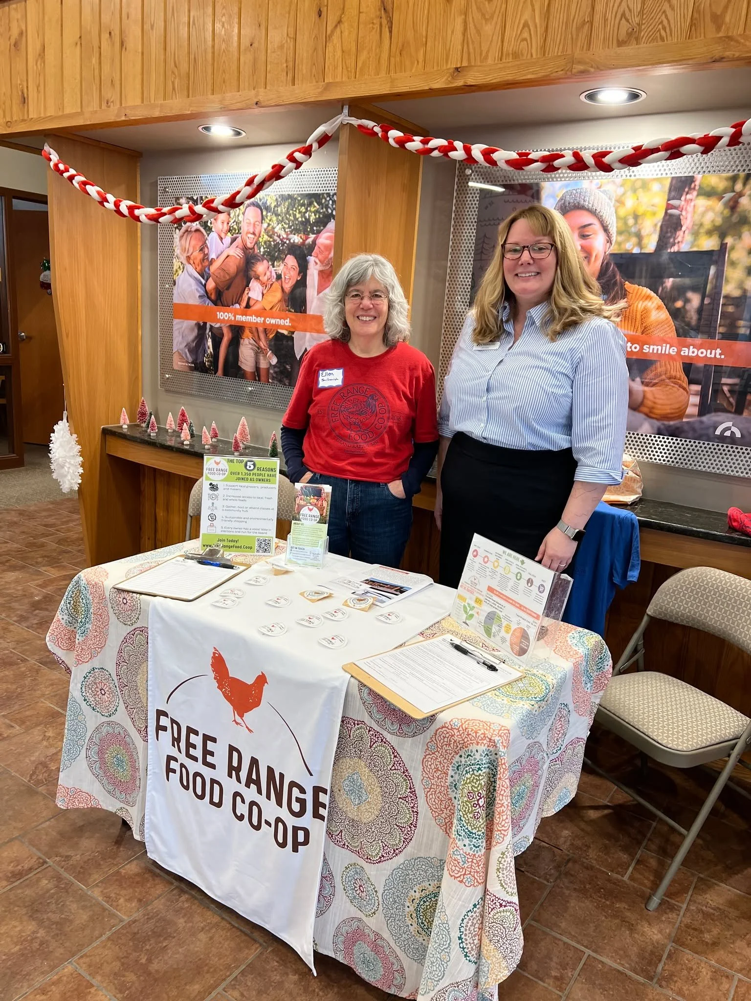 We had a wonderful time spreading the word about our food co-op to folks at @membersccu in Grand Rapids last Thursday and Friday! Thank you so much to @jenny.from.the.bank - Jennifer Raushel, Members Cooperative Credit Union Grand Rapids Branch Manag