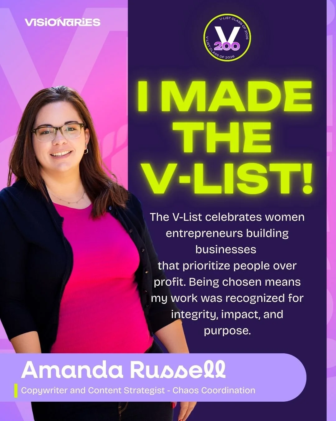 amanda russell - the V List