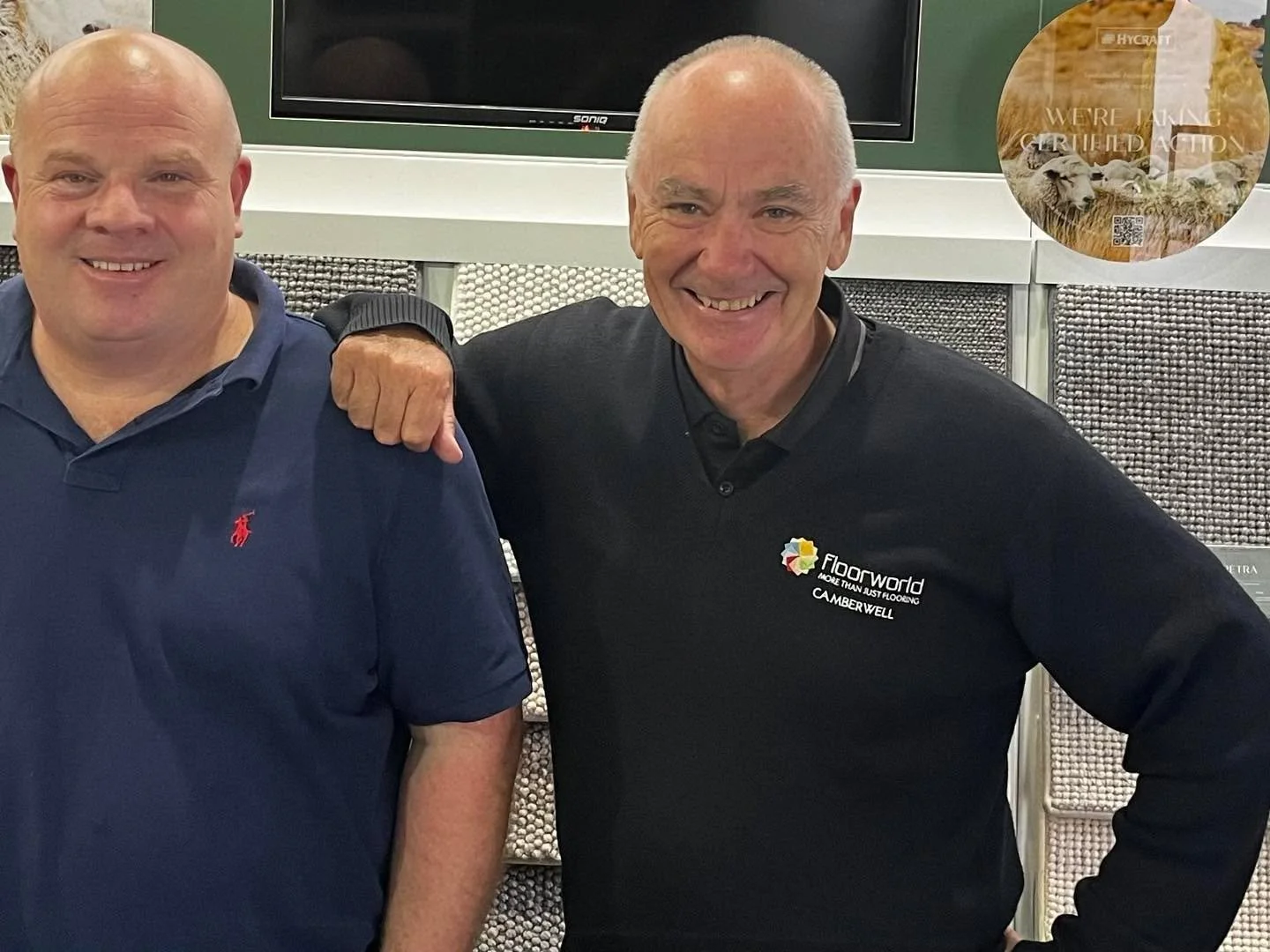 OPEN TODAY 9Am - 1pm pop in to the showroom and see Camberwell Floorworld&rsquo;s Saturday specialist on all things flooring. Adrian has 20 years experience &amp; our longest serving member of the team! 💫 #carpet #flooring #camberwell #family #famil
