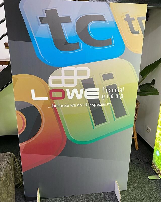 Another Video conferencing background panel stand for our great client - Lowe Financial Group. Hit up Ged &amp; his team today for all your personal &amp; business insurance needs. #pos_visual_solutions #graphics&amp;signage #videoconference #customp