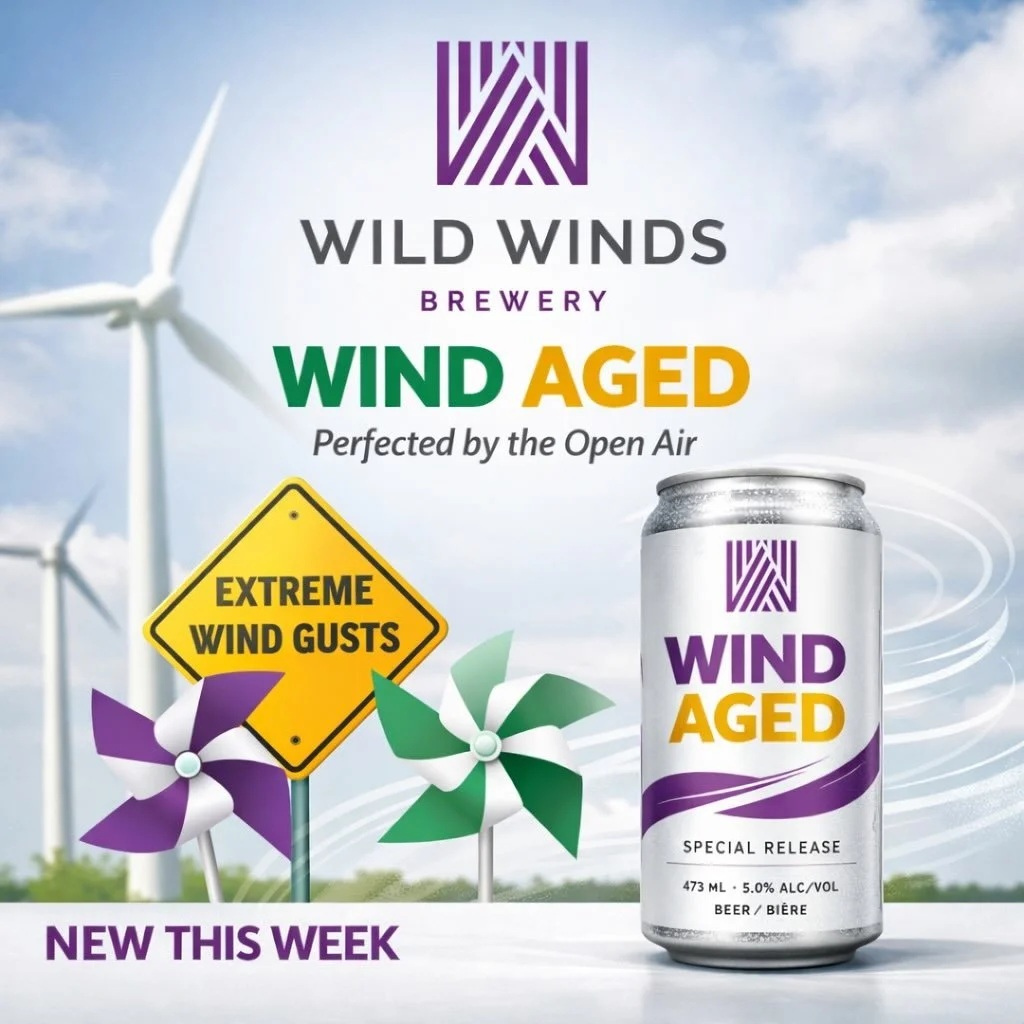 You&rsquo;ve heard of wood-aged beer. We took it one step further.

Introducing our limited-edition 𝗪𝗶𝗻𝗱 𝗔𝗴𝗲𝗱 𝗕𝗲𝗲𝗿.

Aged to perfection by the open air and extreme winds, this is a brewing first. Papery, lifeless, and absolutely unaffecte
