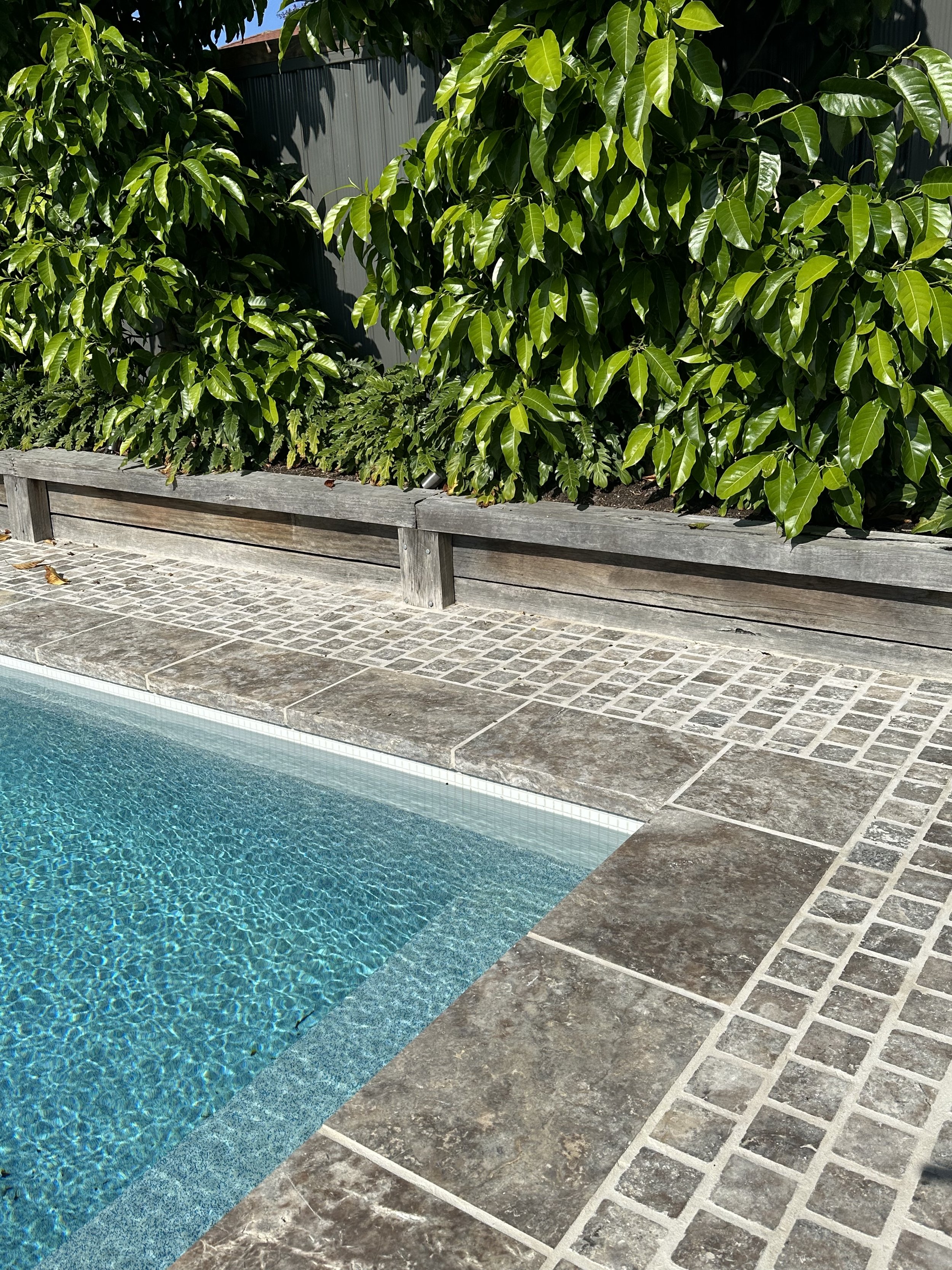 travertine pavers pool