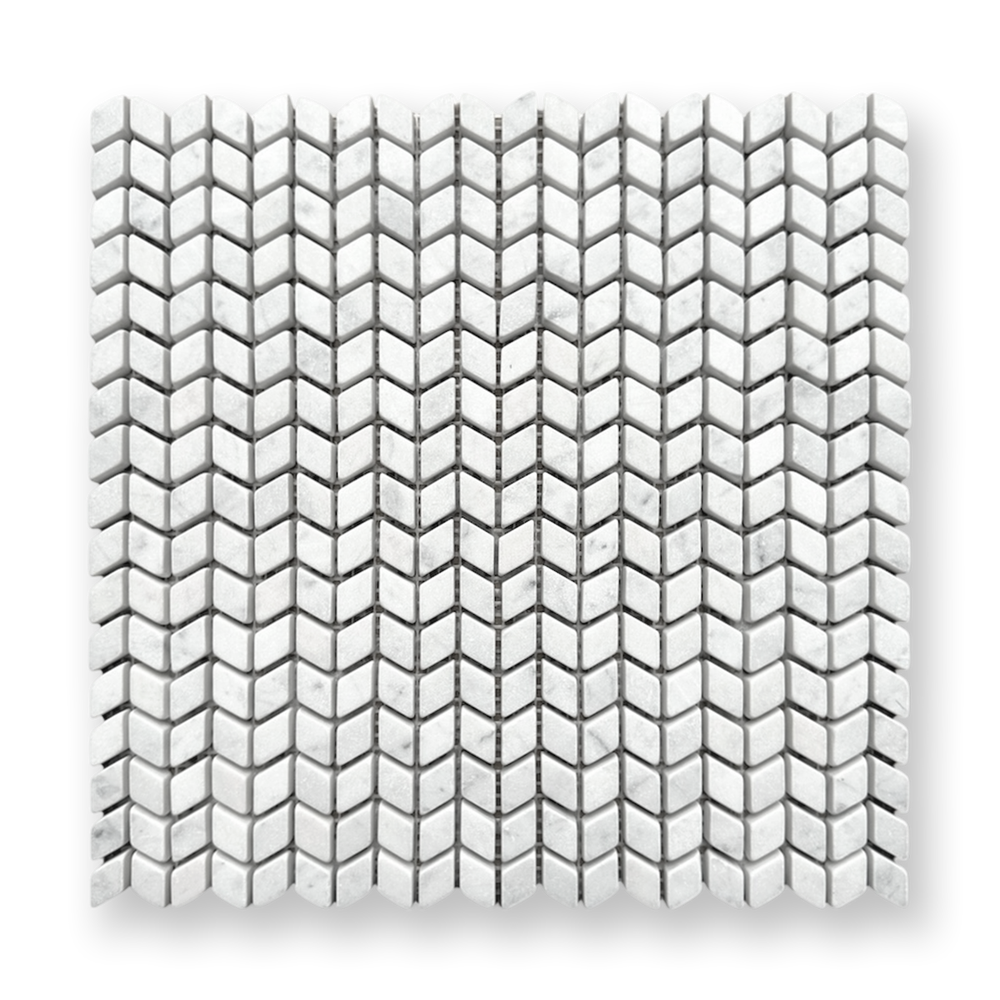 Mini Chevron - Carrara Tumbled