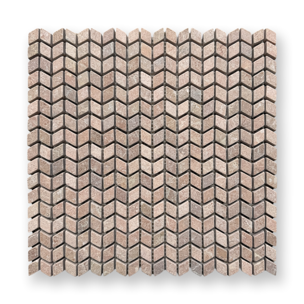Mini Chevron - Verdi Cristallo Tumbled