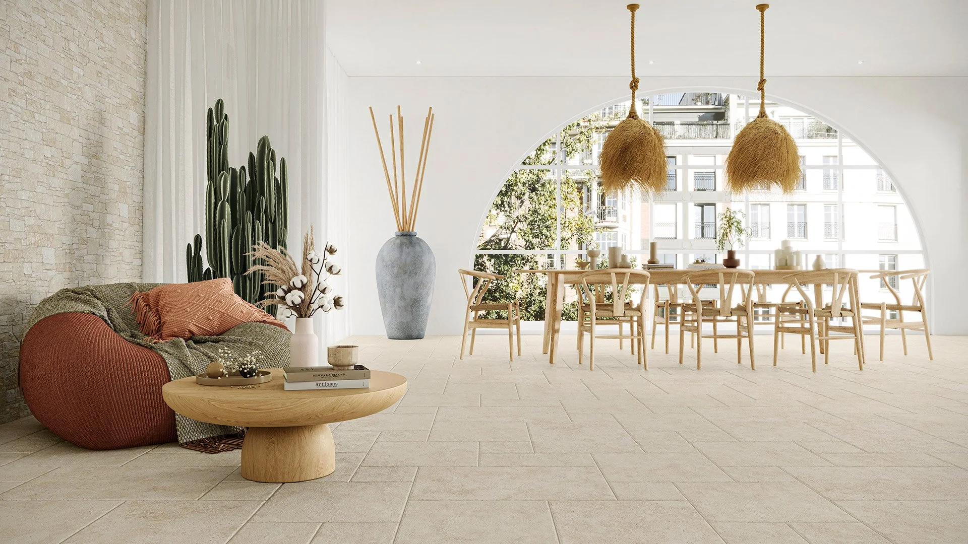 Sienna Ivory  Tumbled Porcelain