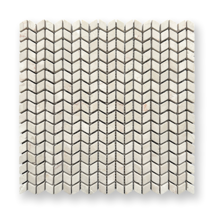 Mini Chevron - Botticino Tumbled