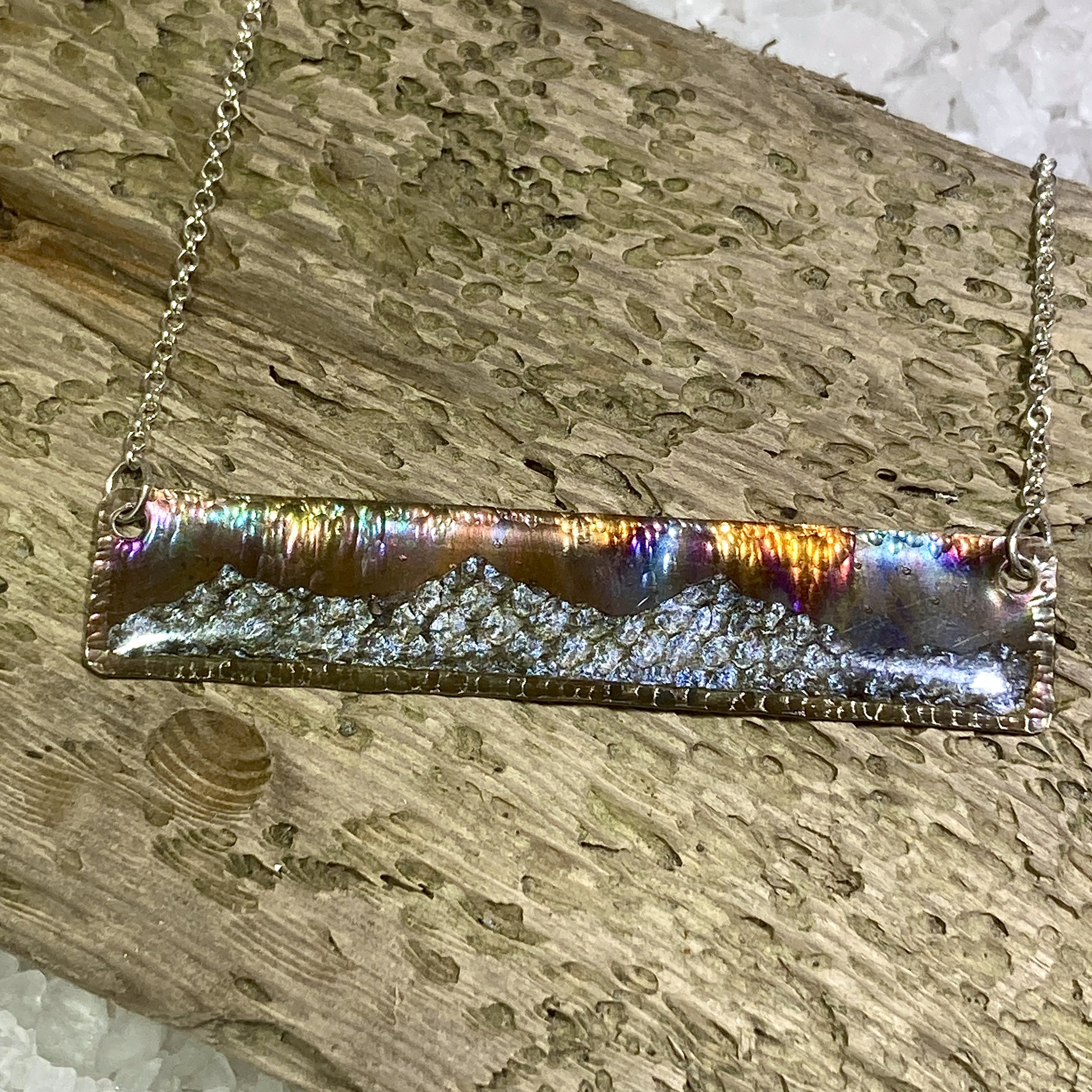 Mountain Skies Bar Necklace