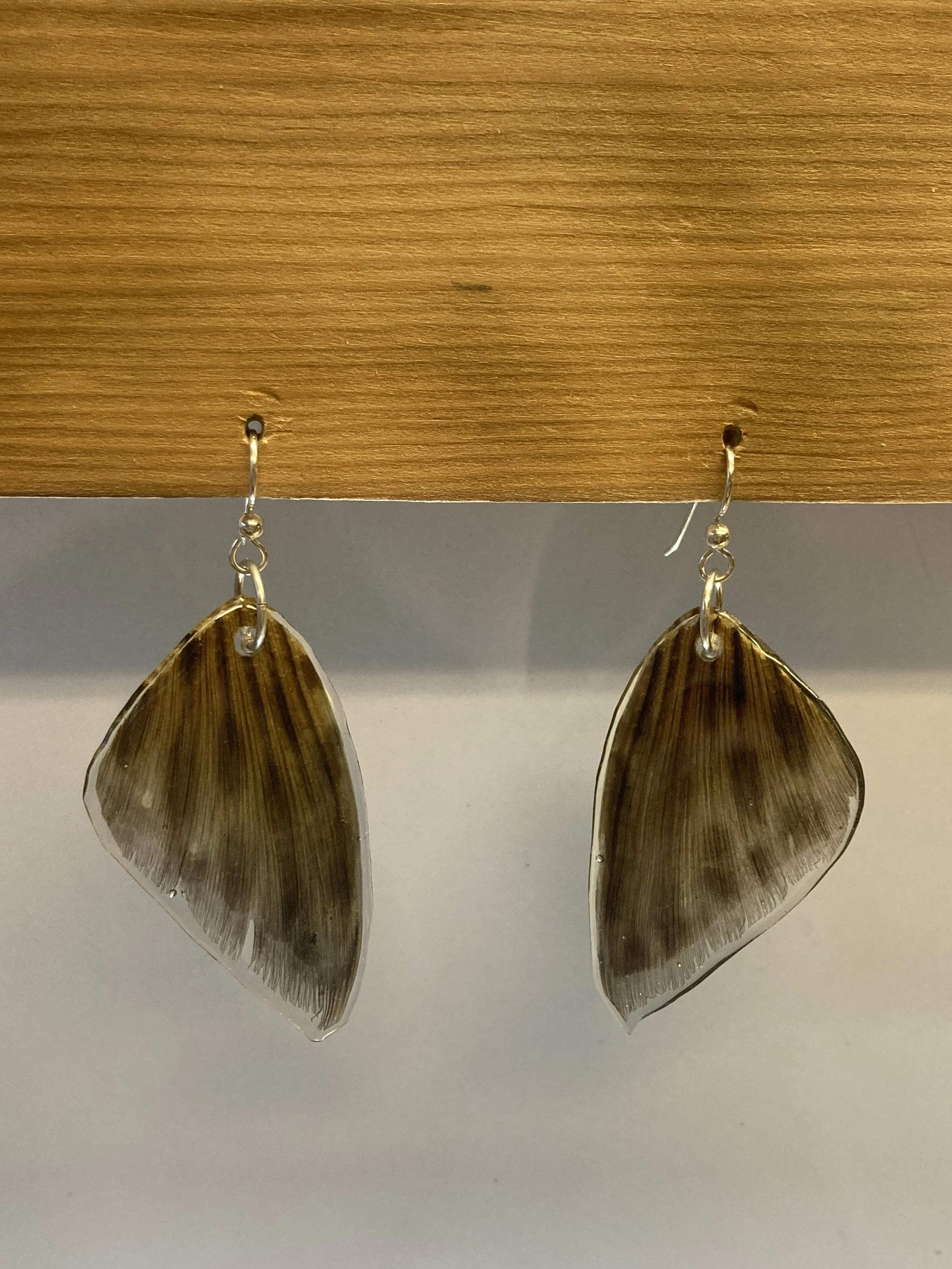 Pink Salmon Fin Earrings