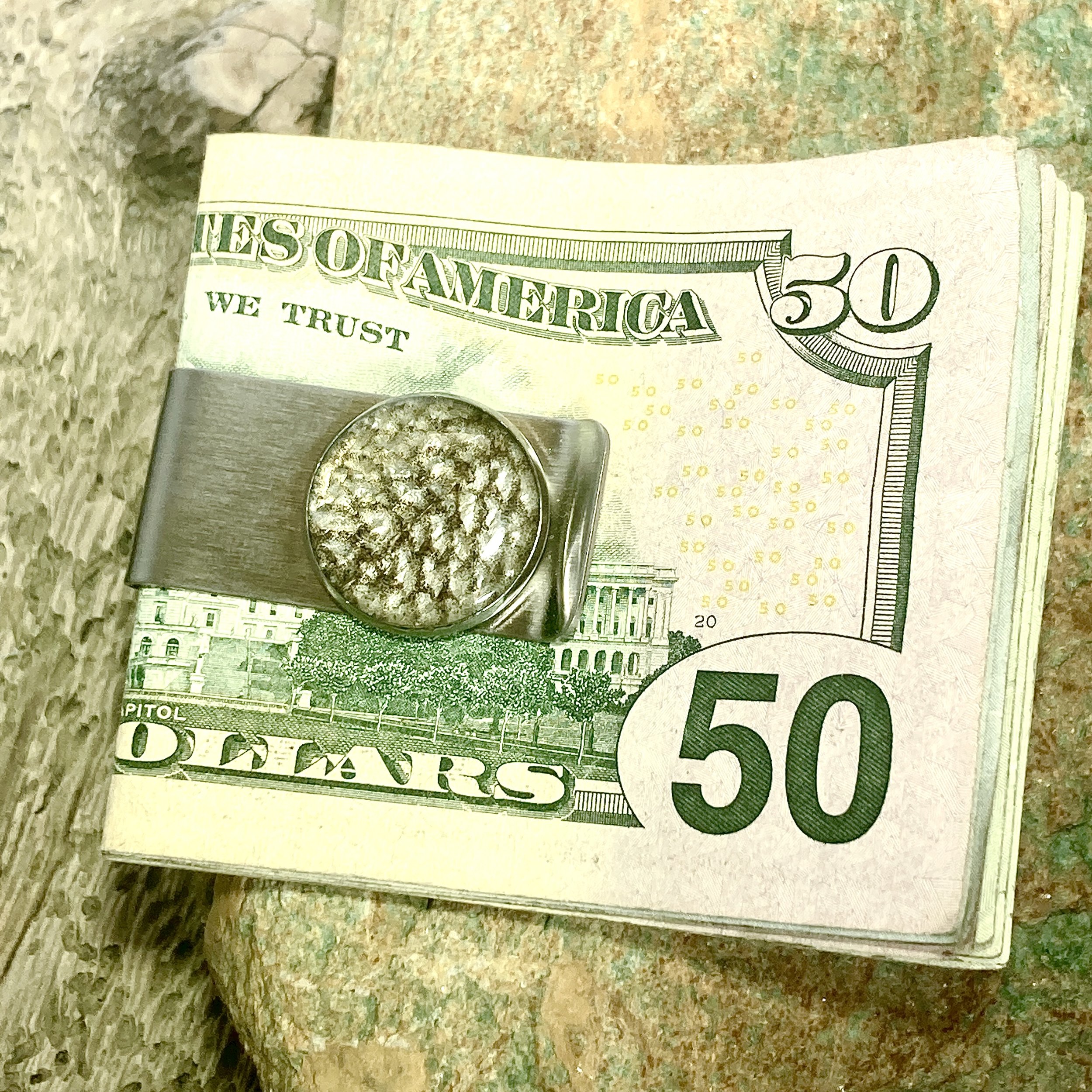 Brushed Silver Money Clips