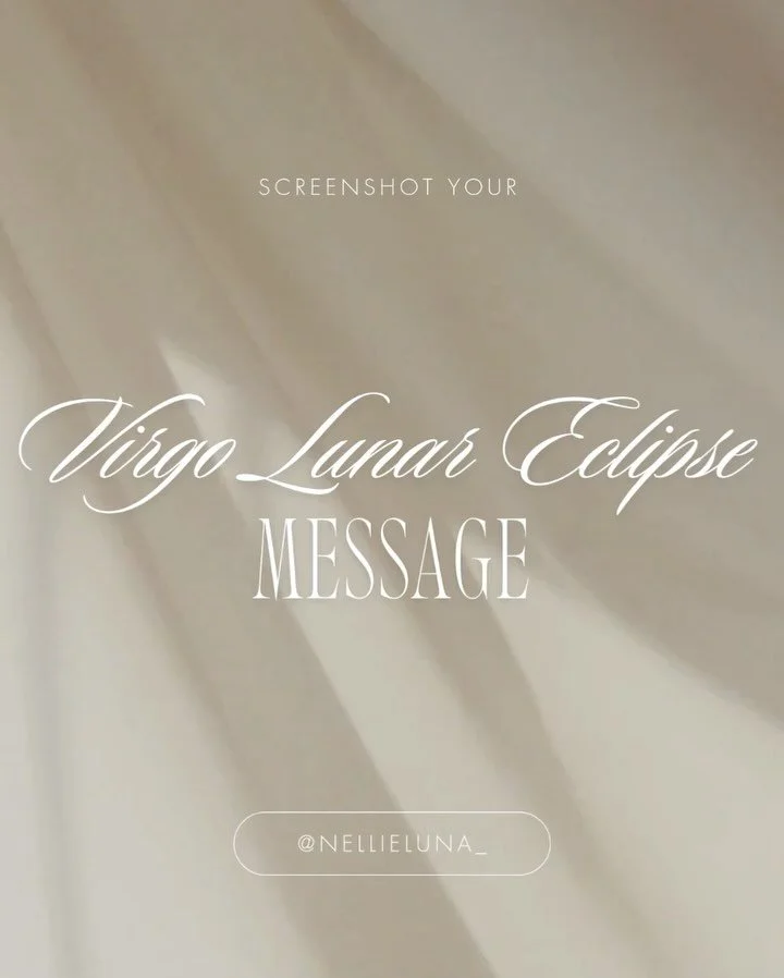 Happy Full Moon &amp; Lunar Eclipse in Virgo my friends ✨

Screenshot the next slide to discover a helpful practice or mindset you can embody over the next 6 months 🧚&zwj;♀️✨

Virgo is the master of seeking perfection and is constantly focused on se