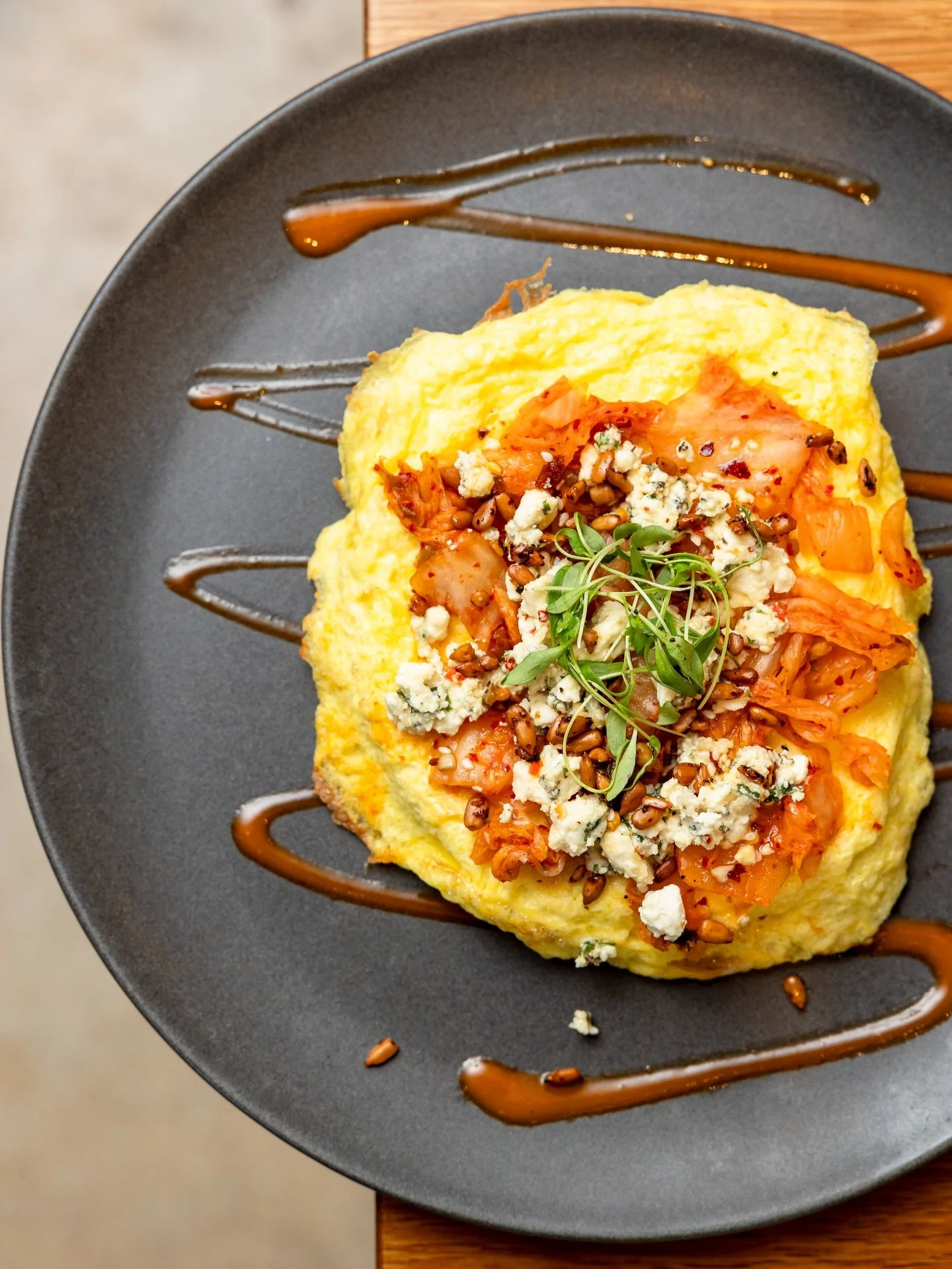 Start with brunch, stay for the coffee, and maybe order a round of bubbles. Isla &amp; Co. makes it easy to linger a little longer. 

Pictured: Kimchi Scramble. 

📍 Isla &amp; Co.
1401 Clare Ave, West Palm Beach

#carolinestation #westpalm