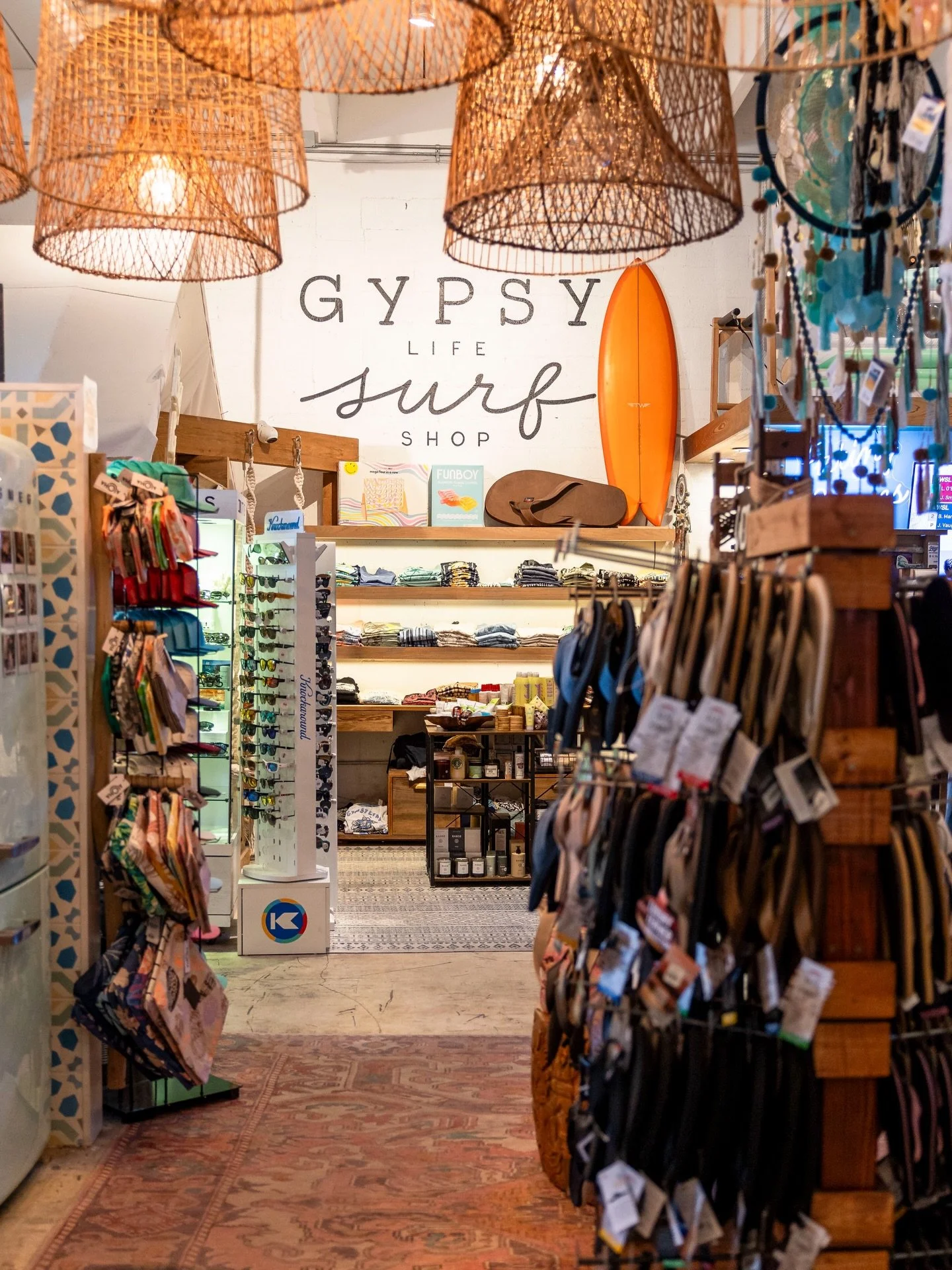 Gypsy Life Surf Shop feels like stepping into a slower, saltier version of your day. Apparel, swimwear, surf gear, coastal home goods, and sustainable essentials &mdash; all curated by locals, for locals.

📍 Gypsy Life Surf Shop
1401 Clare Ave, Suit