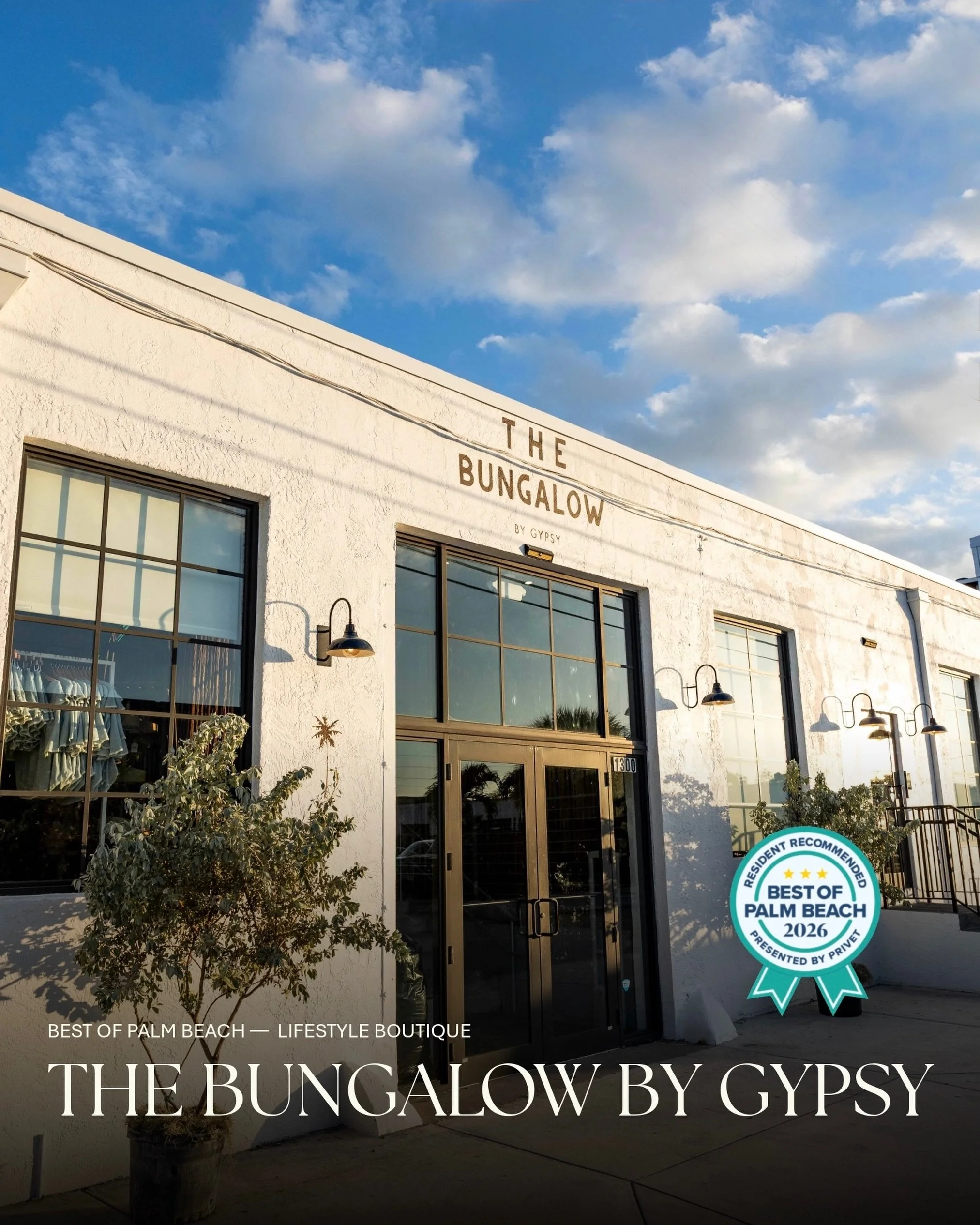 The Bungalow by Gypsy was named @PrivetPalmBeach&rsquo;s Best Lifestyle Boutique &mdash; a fitting recognition for one of Caroline Station&rsquo;s most unique spaces. Part wellness stop, part gathering place, part thoughtfully curated boutique, The B