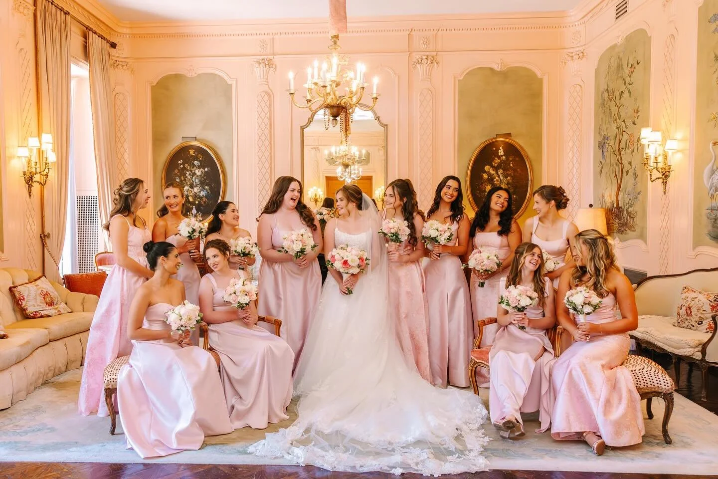 Our gorgeous bride and her beautiful bridesmaids absolutely glowing! We had the joy of creating each bridal party look with flawless hair and makeup, making sure everyone felt confident and picture-perfect for this special moment. 💕

Our team truly 