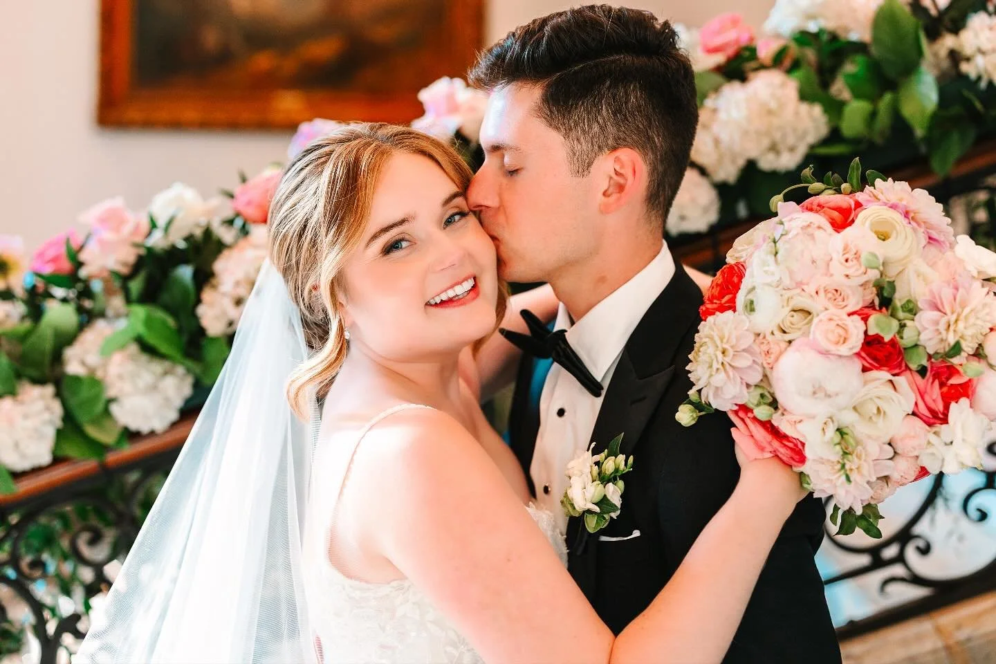 Our bride is giving us timeless elegance, a soft natural makeup and classic modern updo created the perfect balance of beauty and sophistication. A look designed to highlight her features while lasting beautifully through every kiss, laugh, and momen