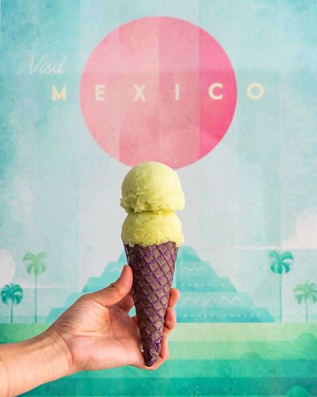 🌵 Nieve de Nopal 🍦! A verdant refreshing sorbet of paddle cactus quickly cured in sea salt, fresh lime, and aloe vera. Only a few days left of the month to catch this flight ✈️ to México. Available in scoops and pints- order ahead for pickup 🛍 or