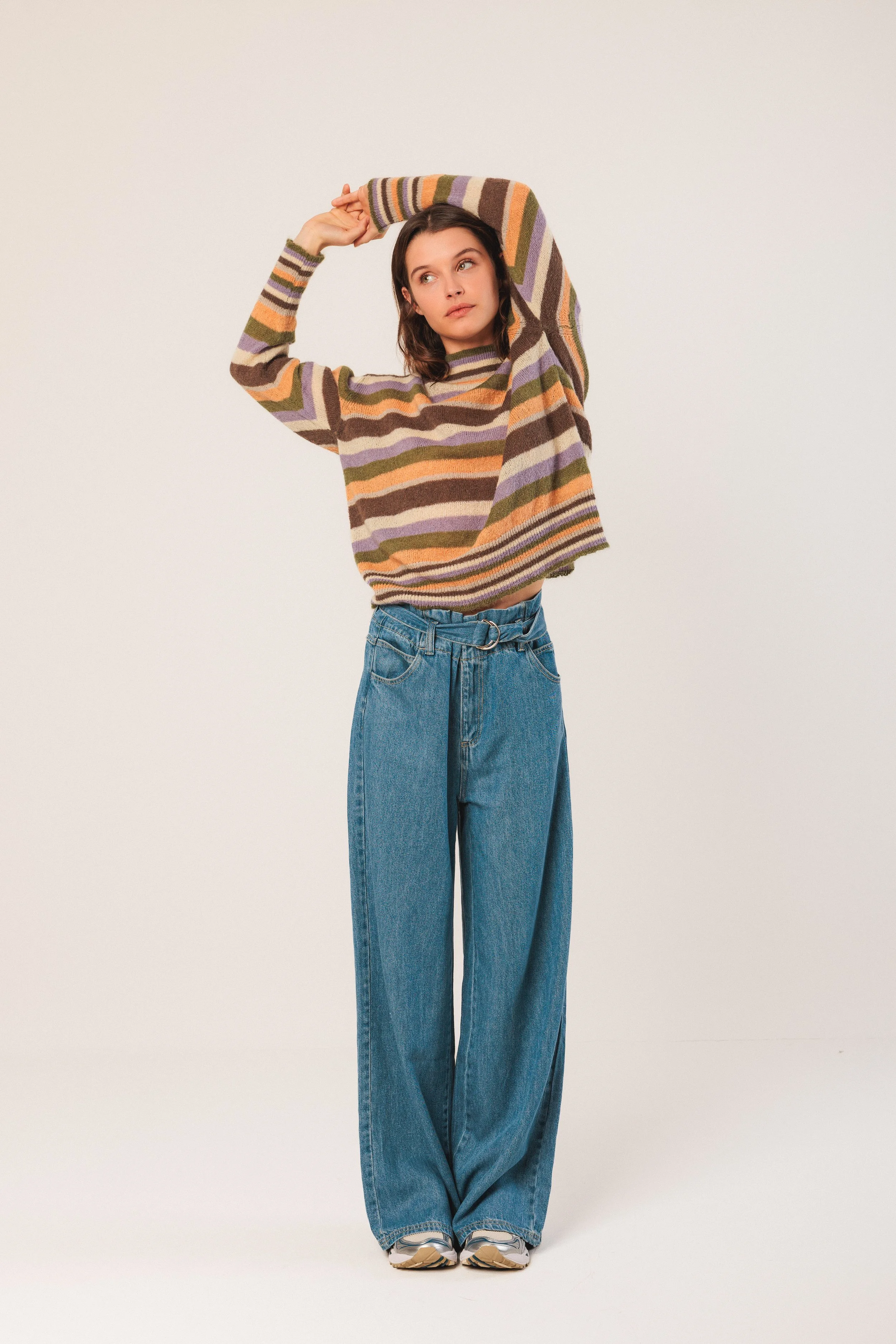 INDI AND COLD | VERDE STRIPES SWEATER.