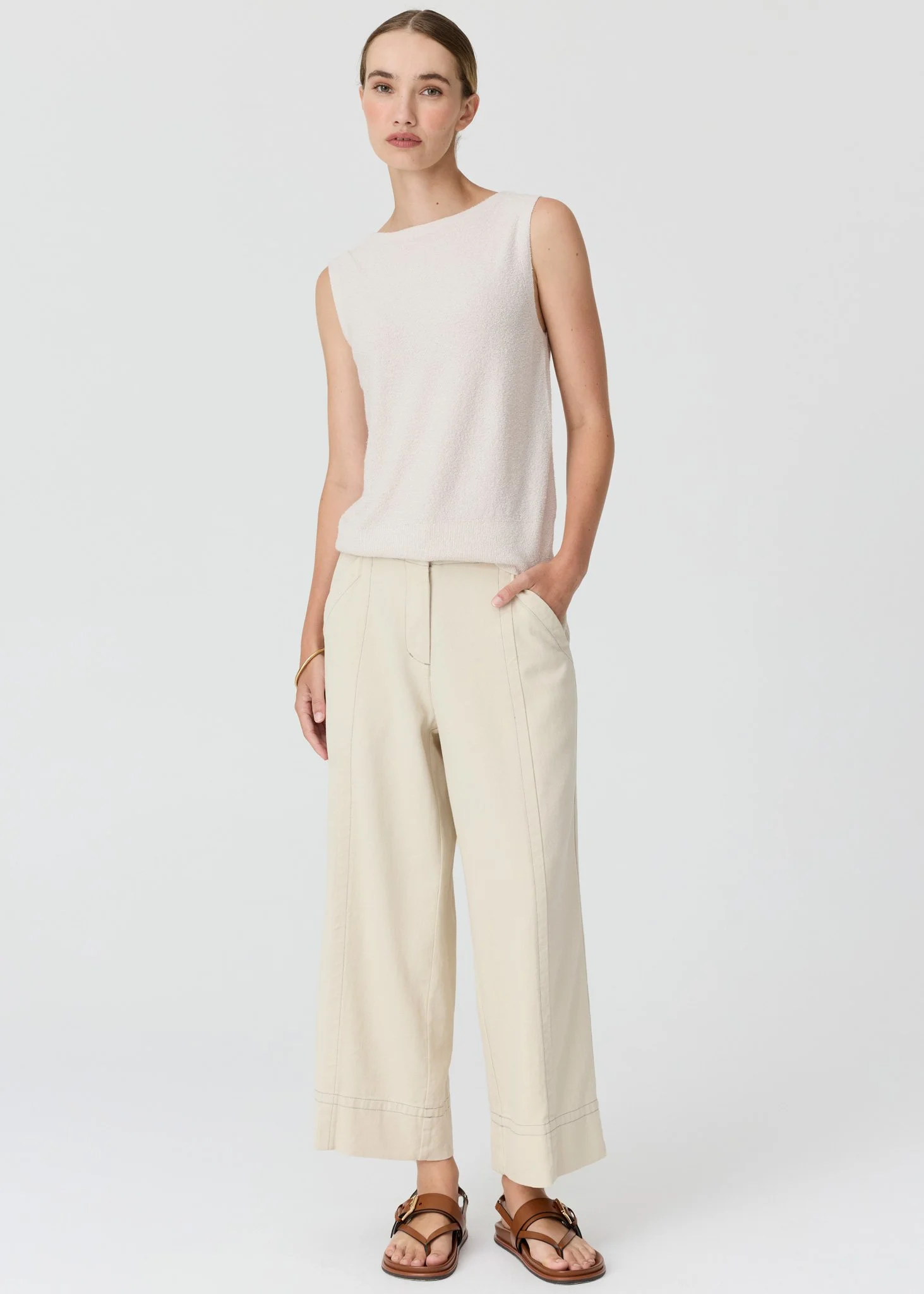 POL | PEBBLE HAVEN LUREX BACK TANK.