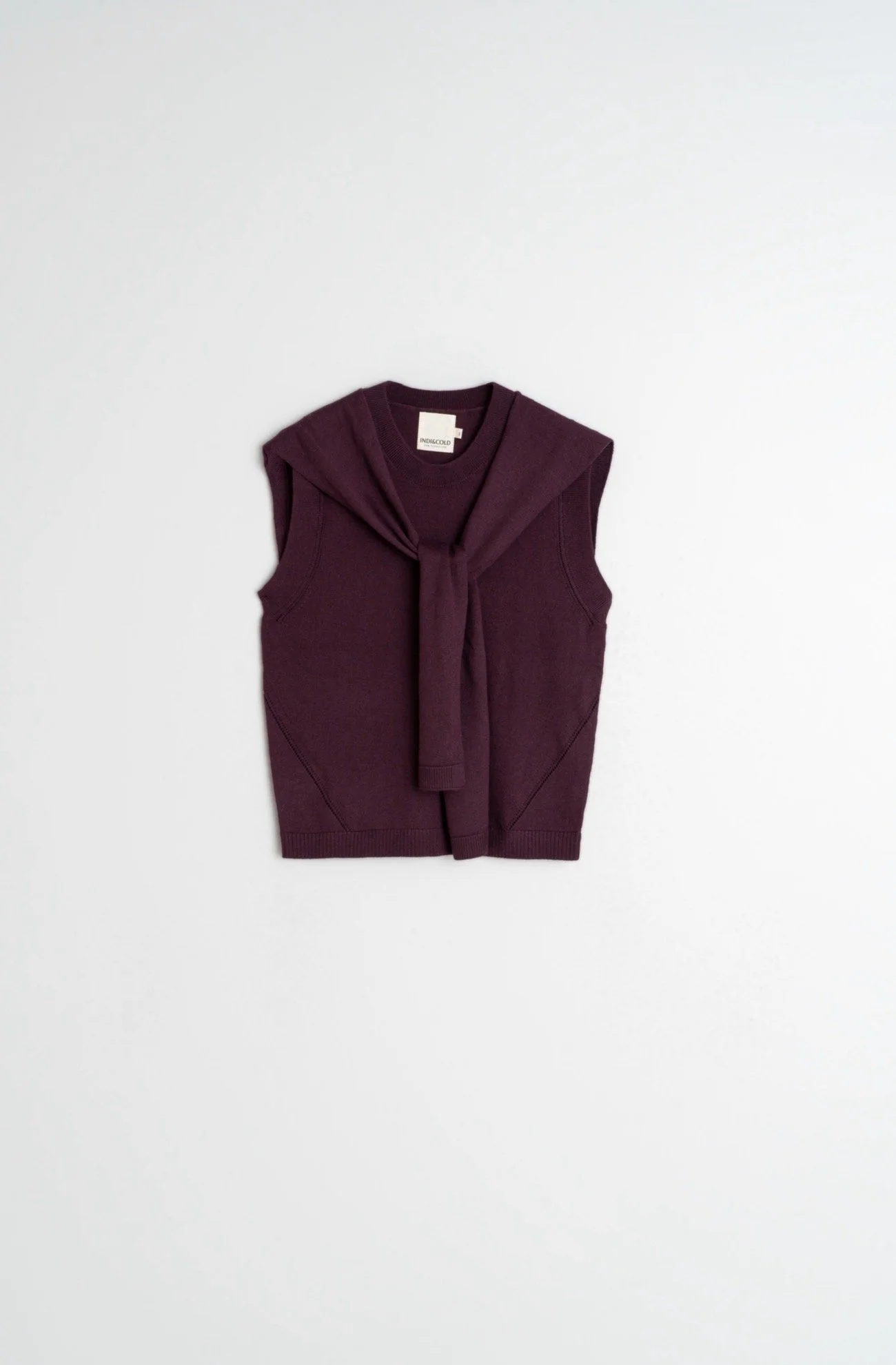 INDI & COLD | AUBERGINE KNIT TANK.
