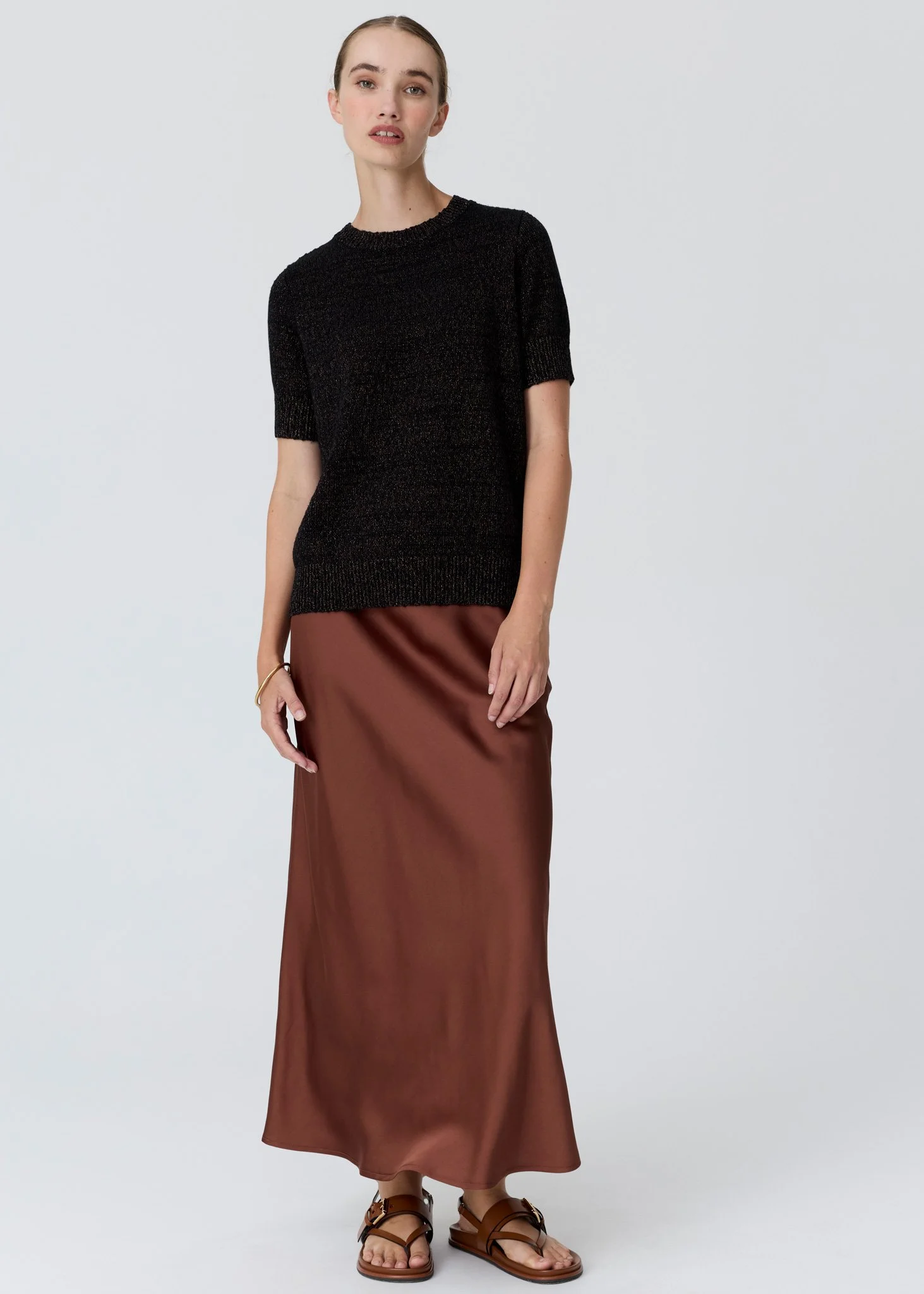 POL | INNES TOFFEE BIAS SKIRT.