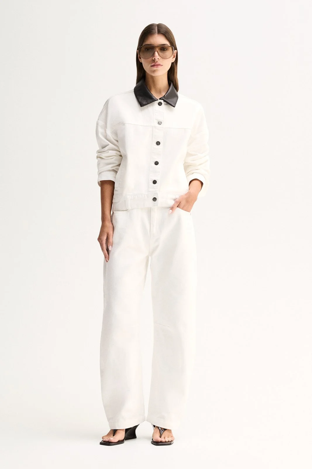 ELKA COLLECTIVE | PERKINS WHITE DENIM JACKET.