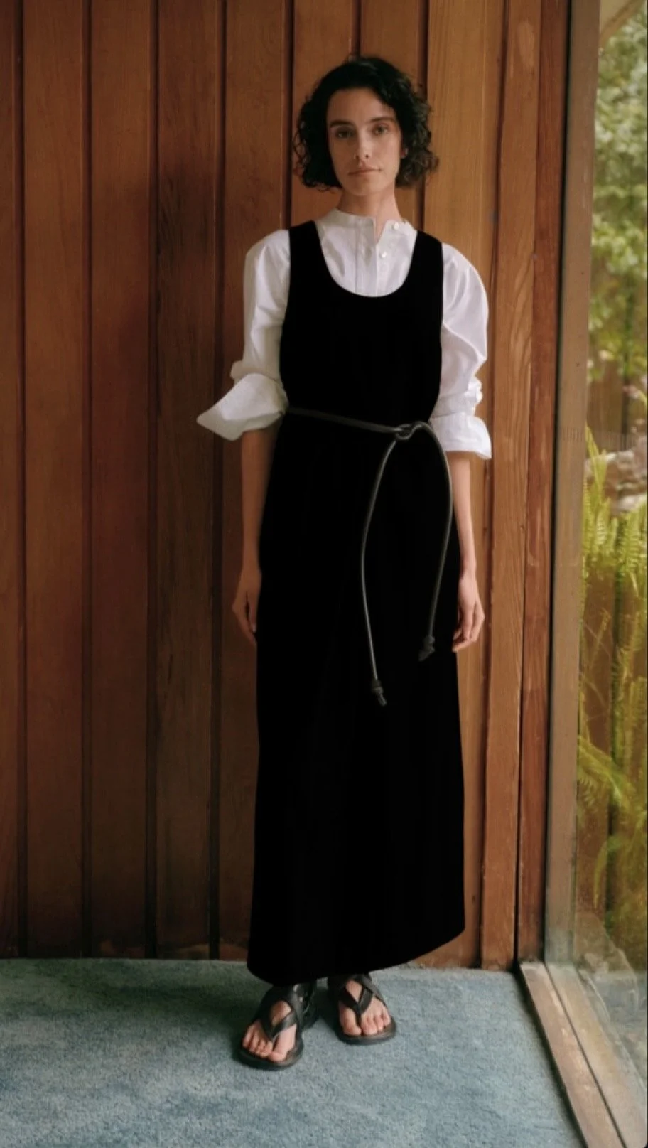 FOEMINA | BLACK WOOL BLEND DRESS.