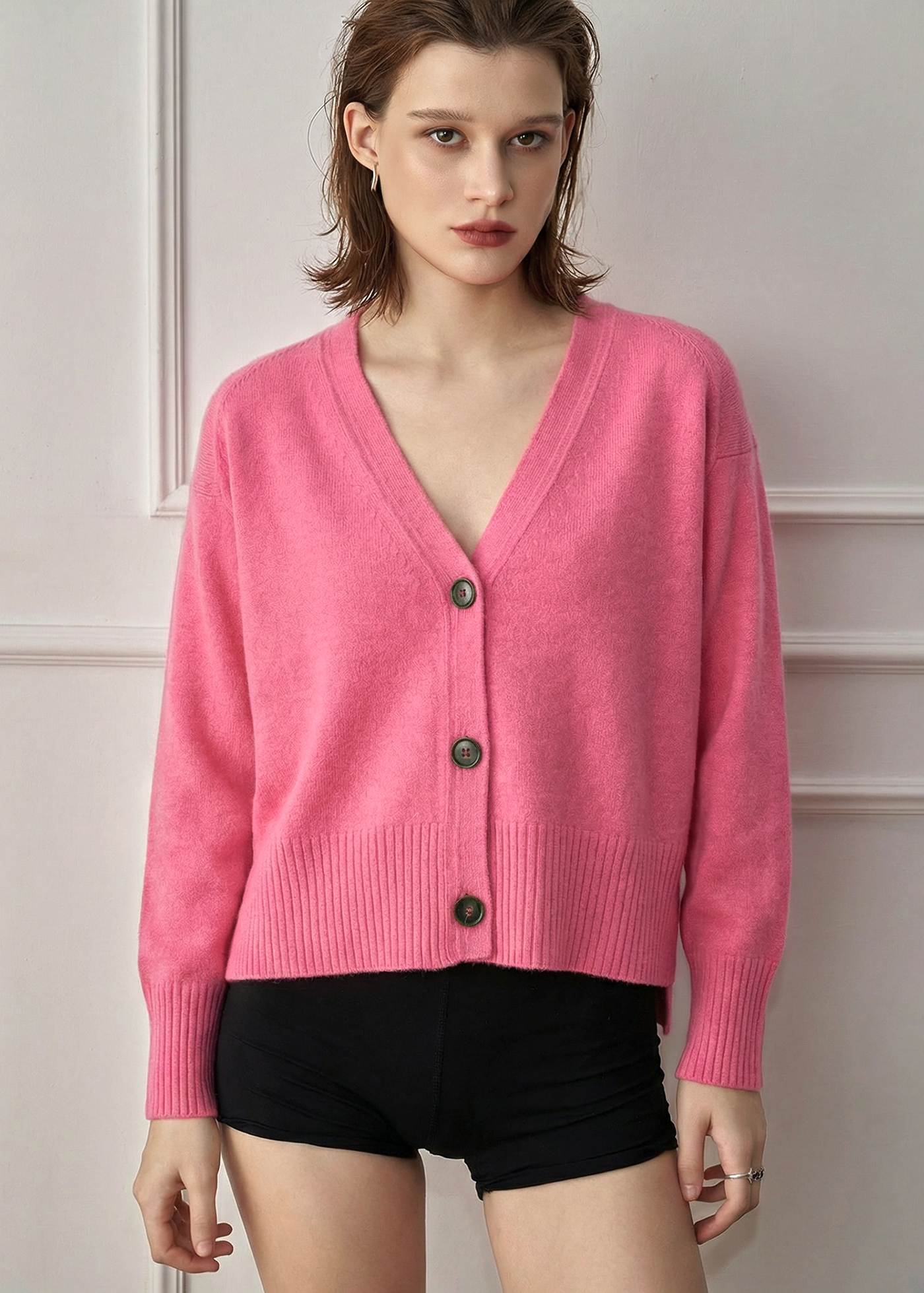 ALETE THREADS | HOT PINK TIBER OVERSIZED CARDI.