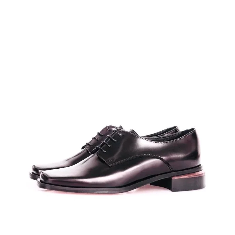 BEAU COOPS | BURGUNDY LEATHER LACE UP SHOE.