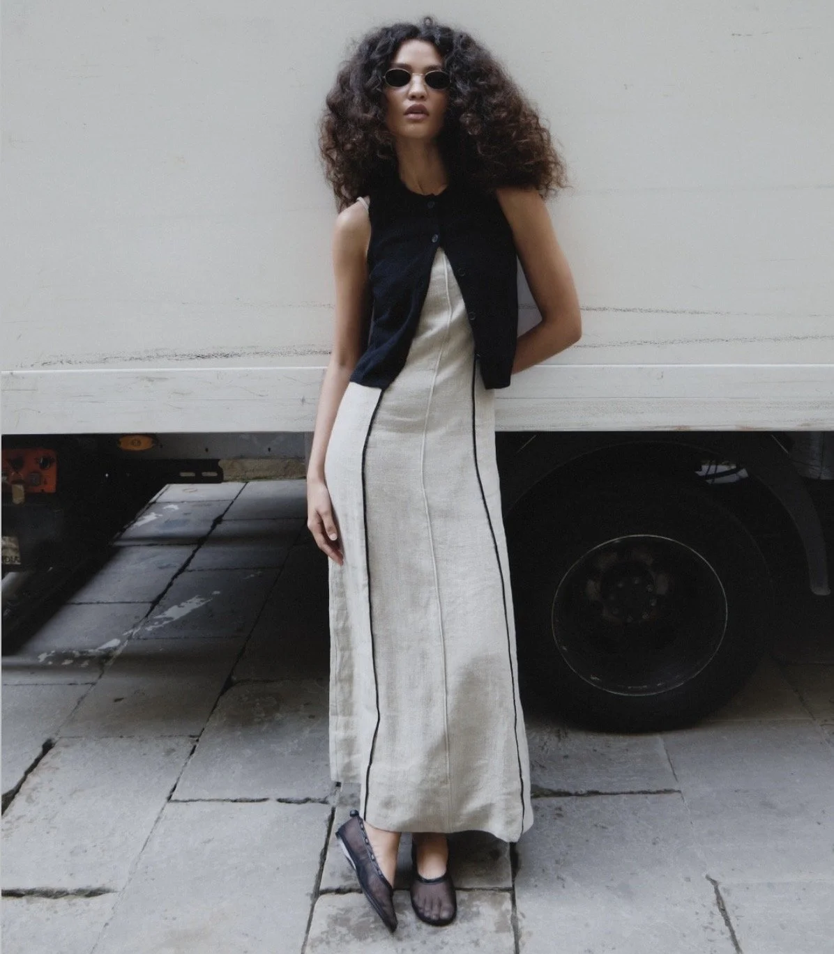 ALOHAS | BLACK MESH BALLET FLAT.