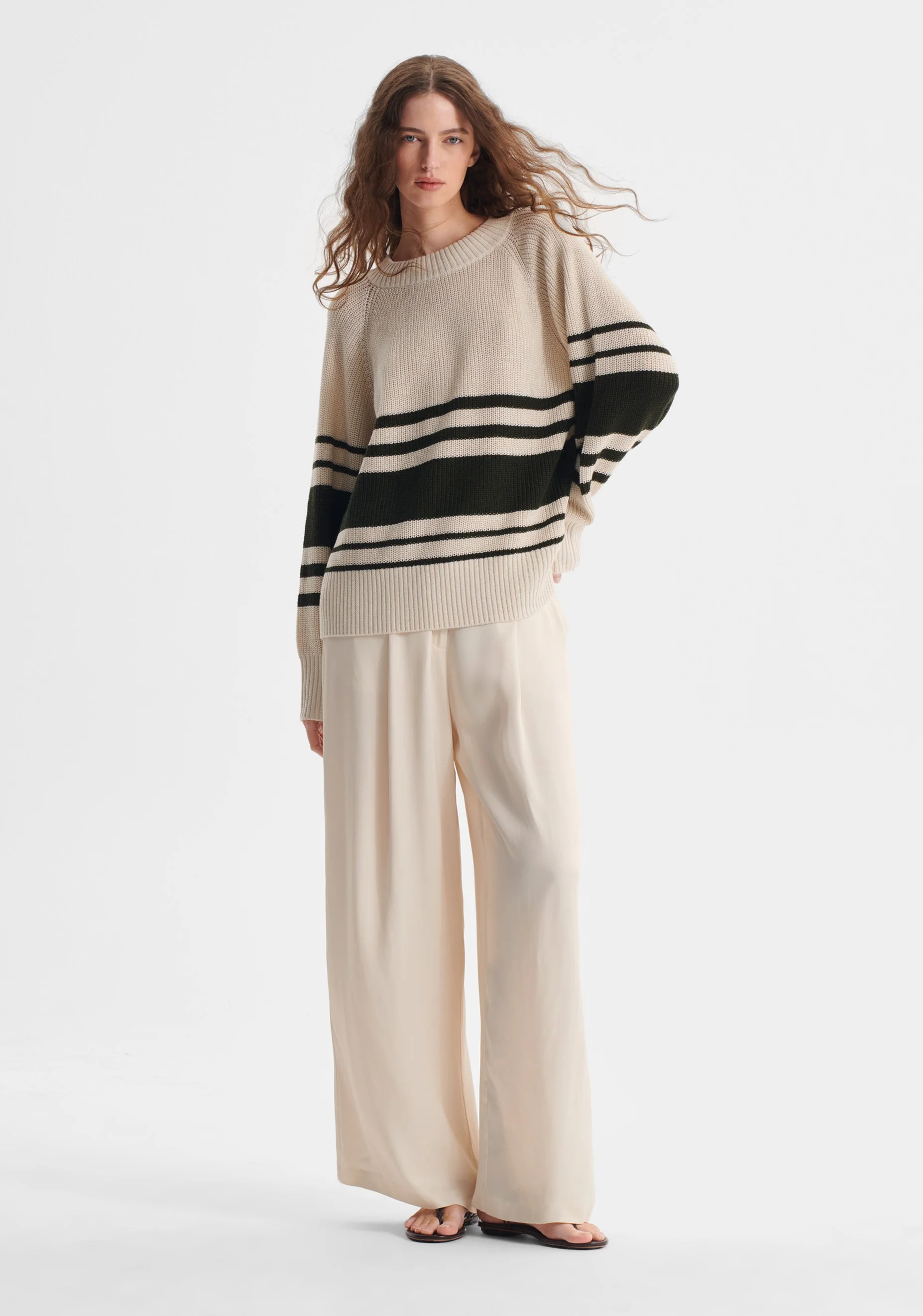 MORRISON | ECRU AND KHAKI PULLOVER.