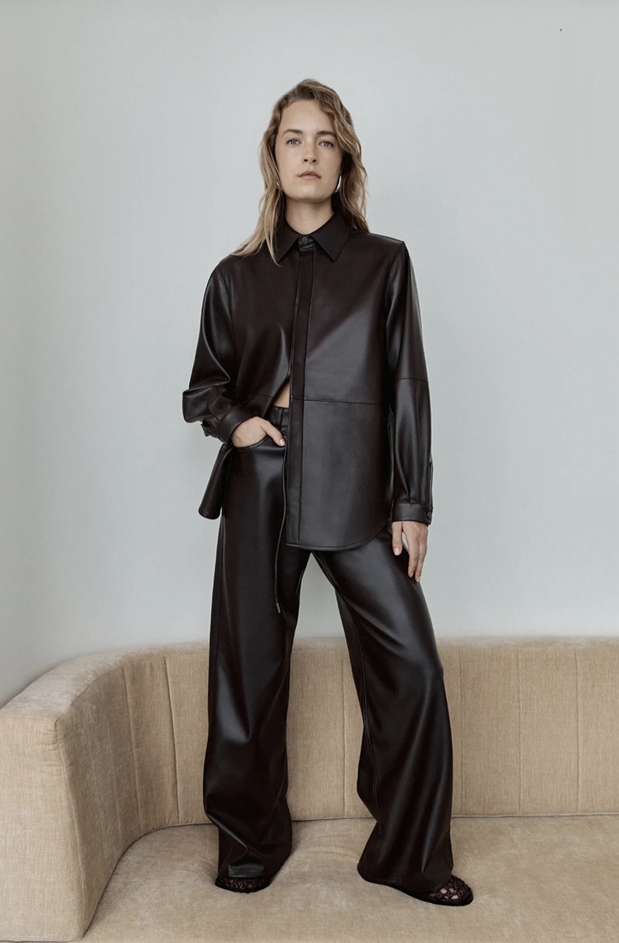 ELKA COLLECTIVE | SHIRAZ FAUX LEATHER PANT.