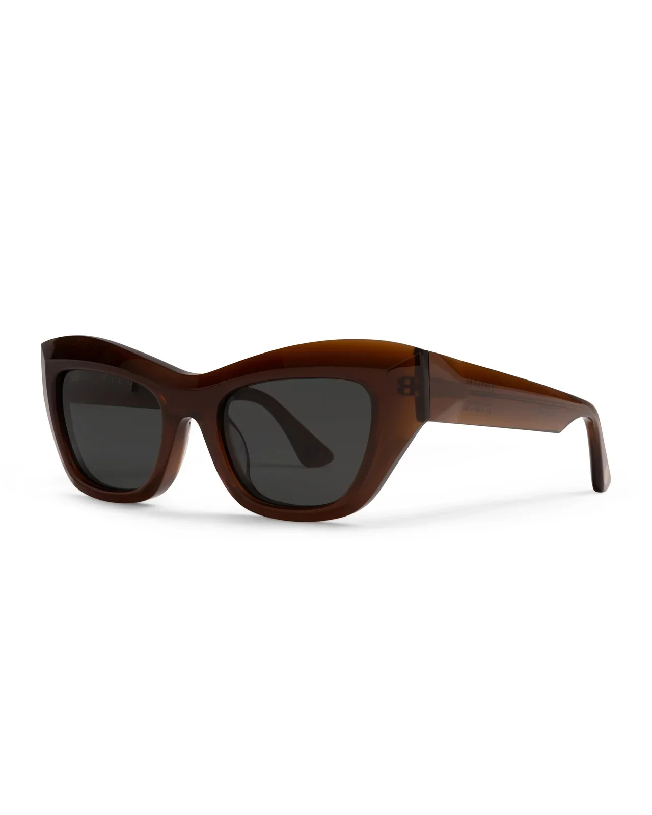 VIEUX | CARAMEL CATS EYE SUNGLASSES.