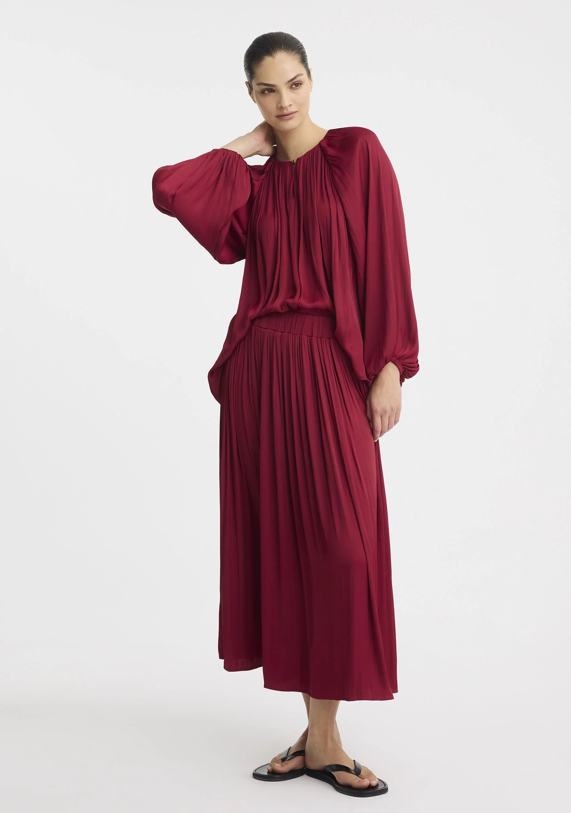 MORRISON | BURGUNDY VIVIENNE BLOUSE.