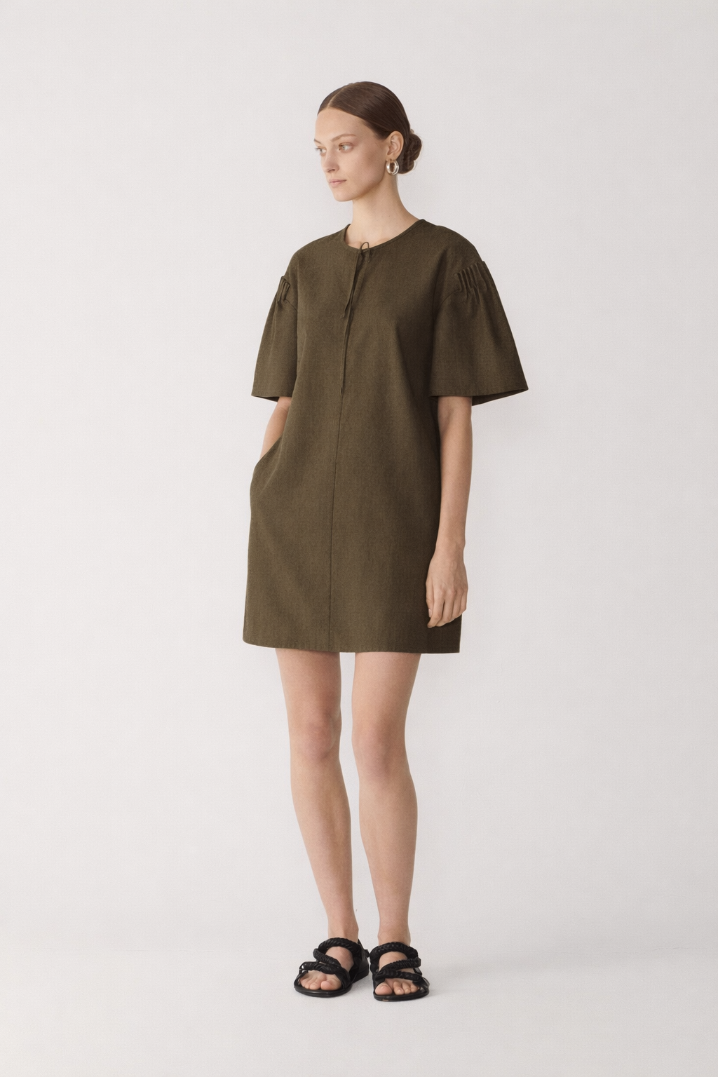 FOEMINA | CAROB WOOL BLEND DRESS.