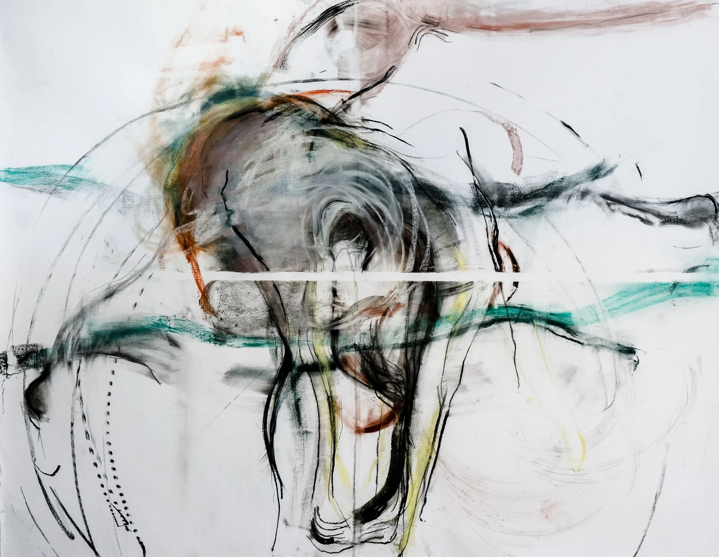Fold Unfold, 2023, Charcoal
graphite and pastel on Fabriano paper
117 x 150 cm
