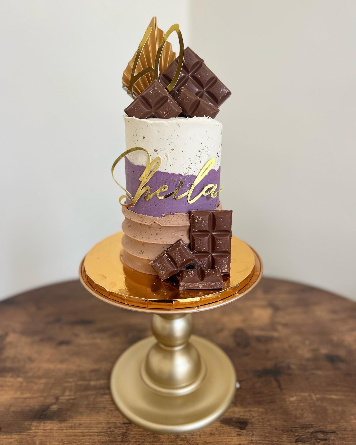 4&rdquo; gluten free coffee cake with dairy milk buttercream for this Cadbury&rsquo;s themed 60th 💜 

I live for creative freedom ✨

All messages and enquiries will be replied to today, my diary is very full so if you are after a cake then get in to