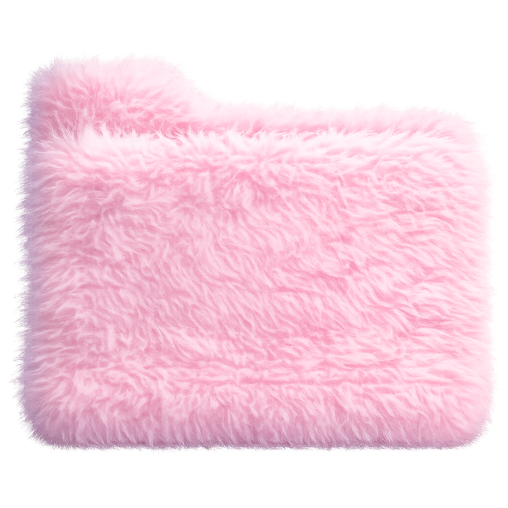 Close-up of a soft, fluffy pink fur fabric.
