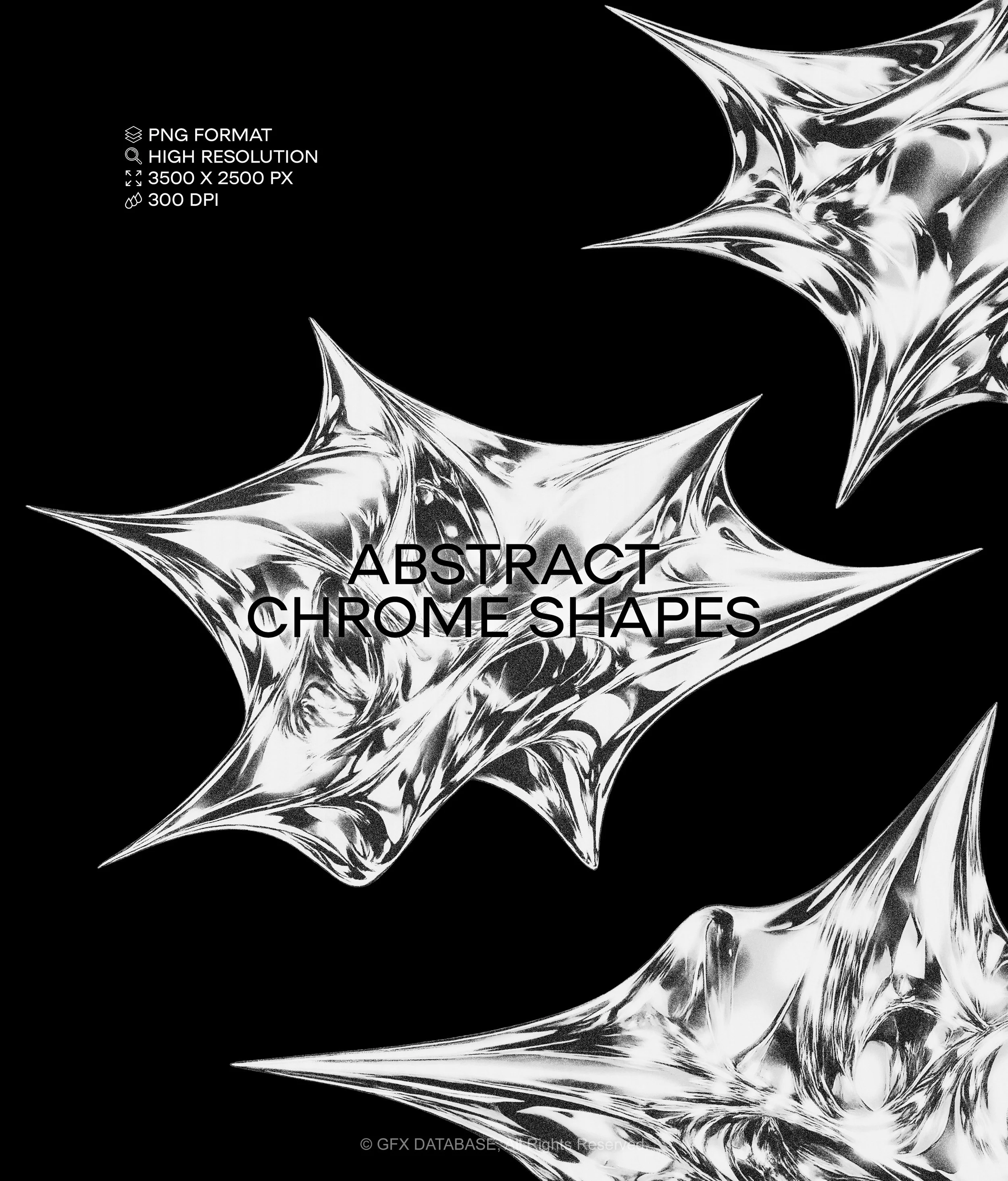 Abstract Chrome Shapes