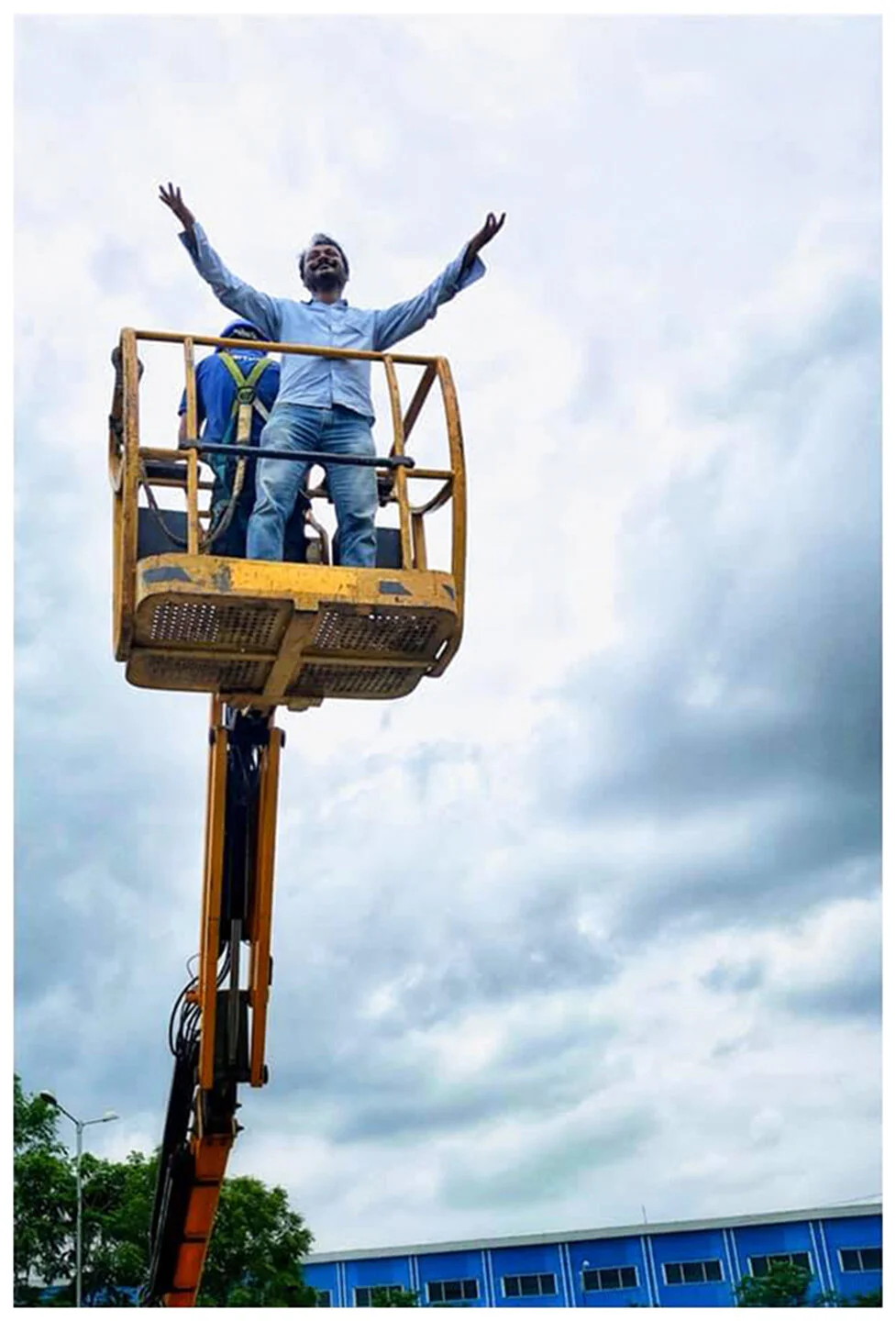  Me, Ritam Banerjee, a photographer having  fun on a crane. 