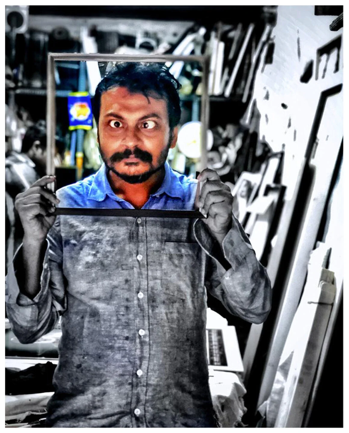  Me, Ritam Banerjee, a photographer having fun with a frame. 