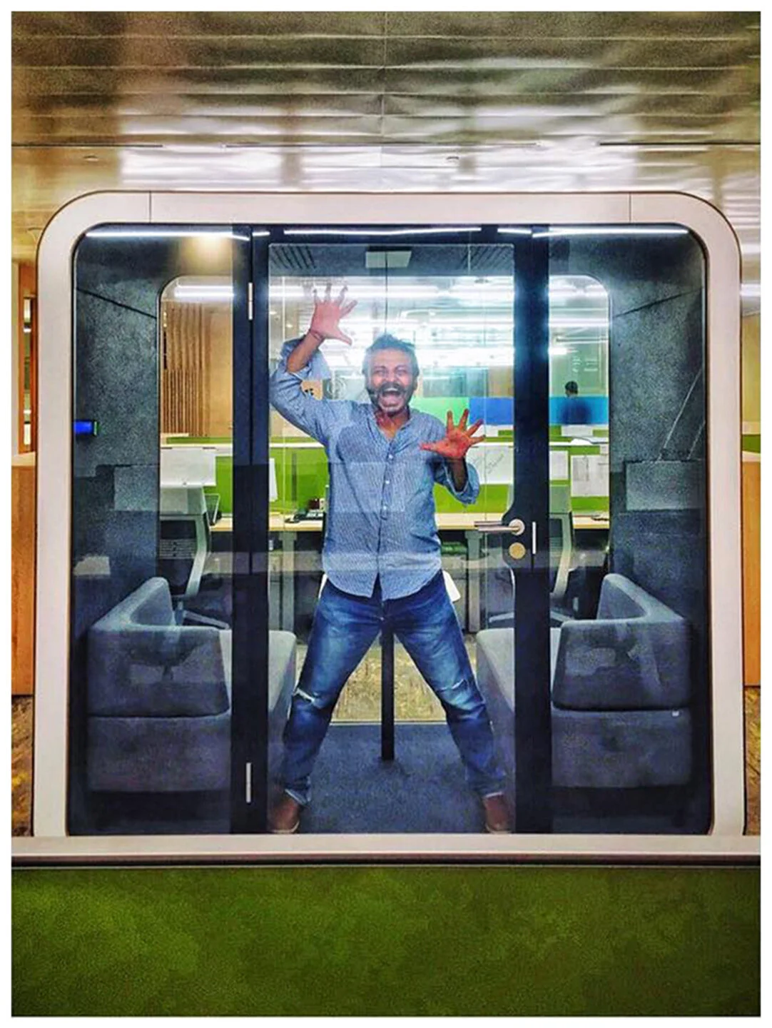  Me, Ritam Banerjee, a photographer in a glass box. 